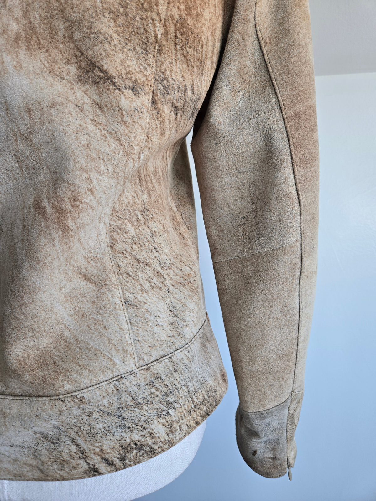 Reilly Olmes Genuine Leather Jacket with Real Fur Collar - XS/S