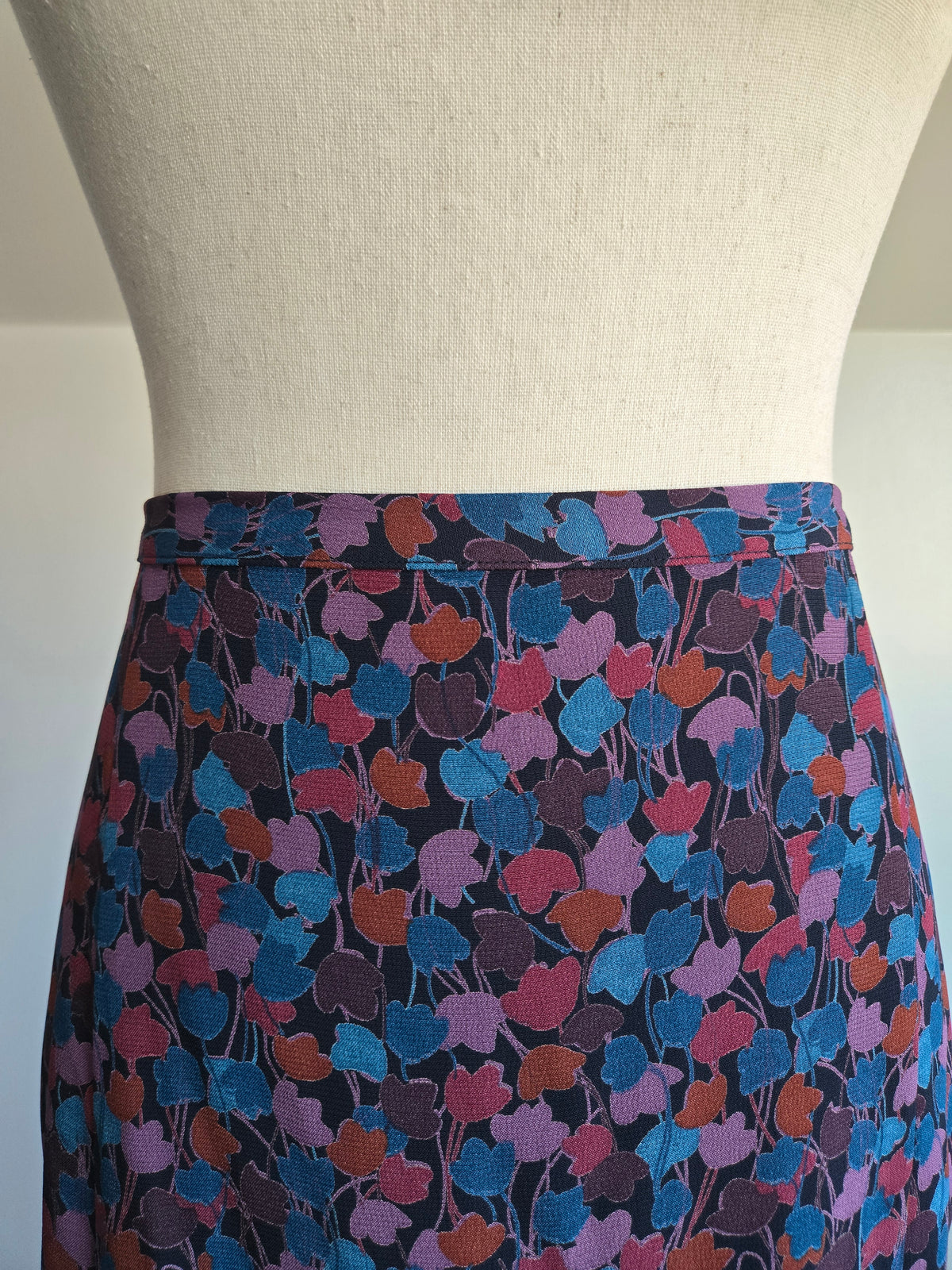 Vintage Laura Ashley Floral Maxi Skirt Made in UK - W34