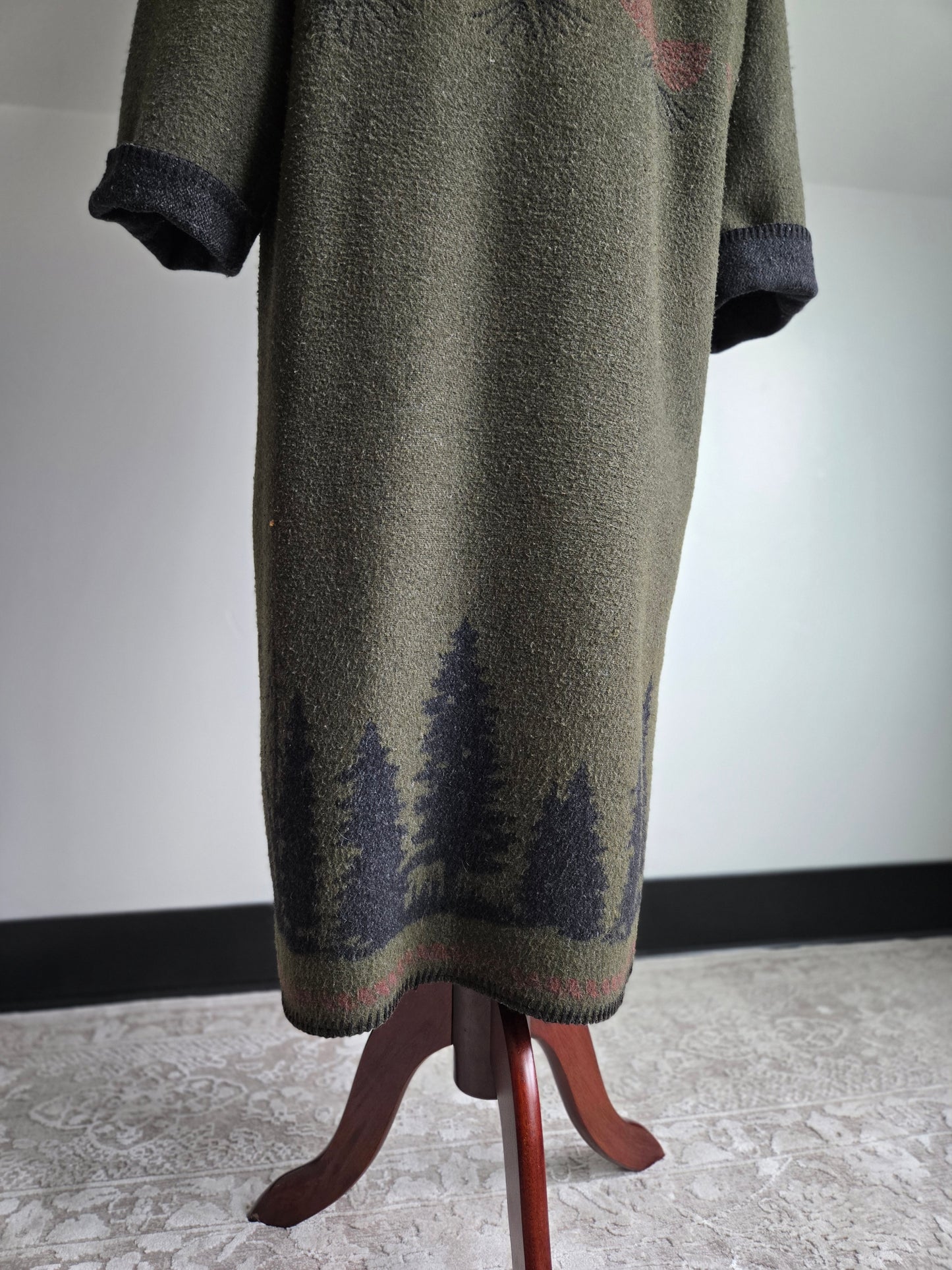 Vintage Wooded River Moose Jacket Made in Idaho - Large