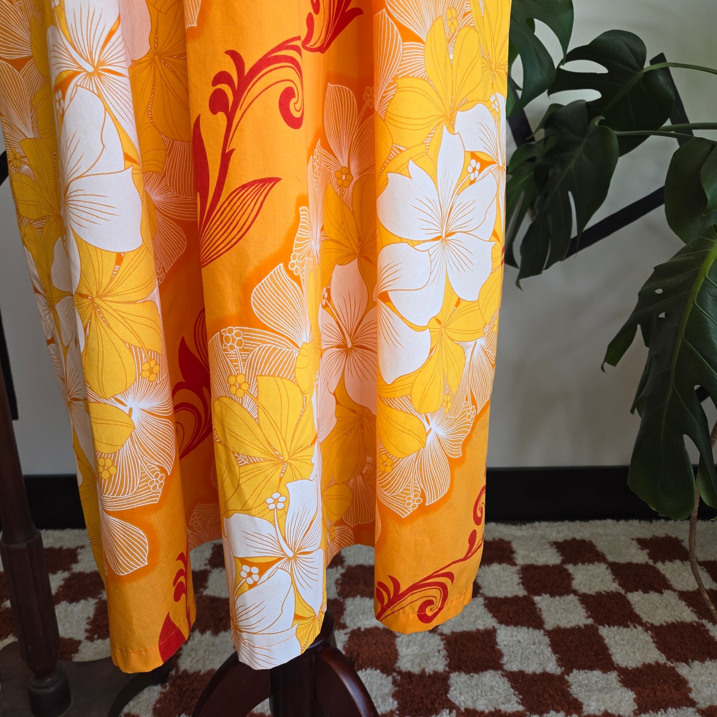 Hawaiian Reserve Collection Vintage Orange Floral Dress - 2X