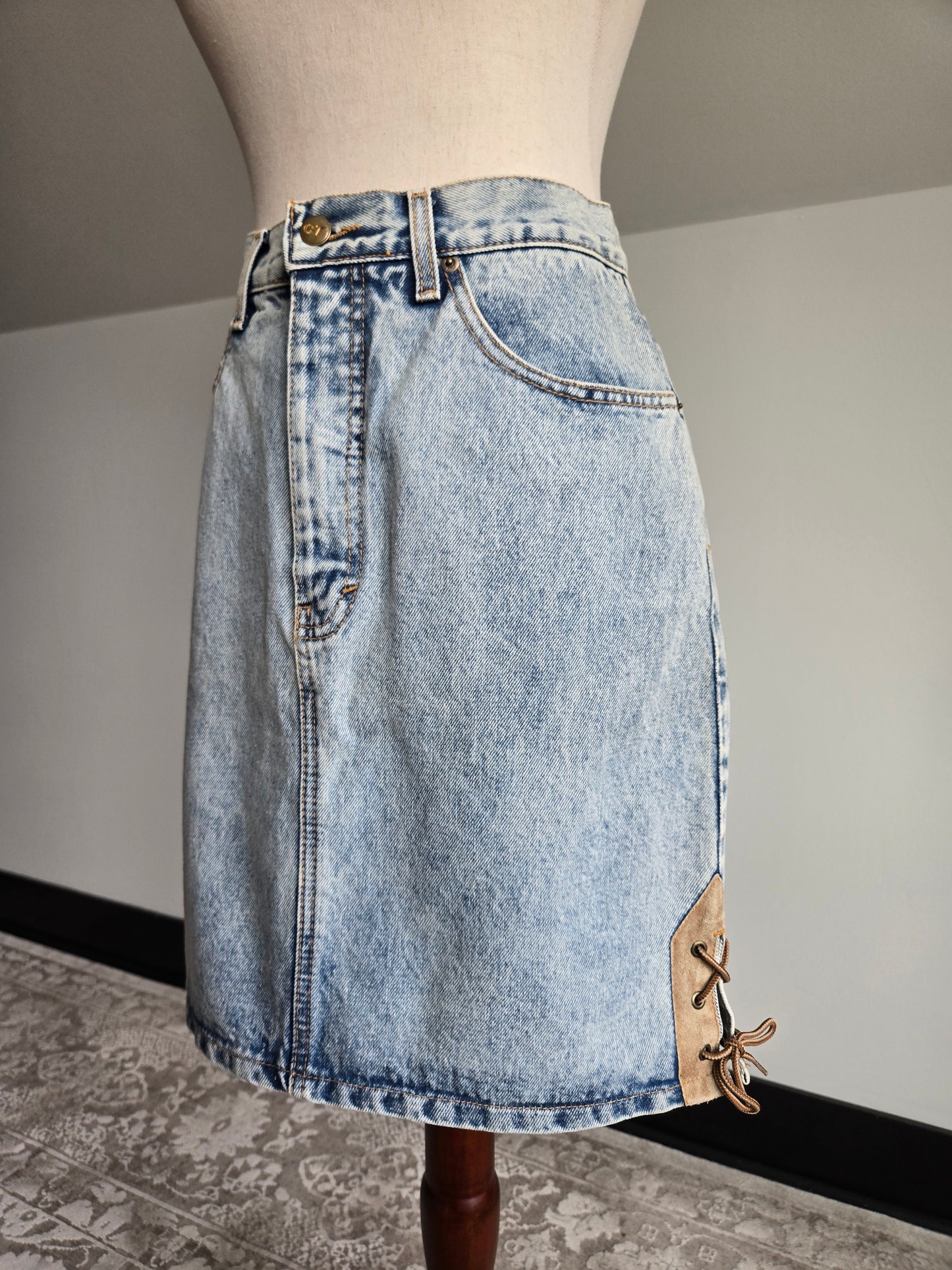Vintage 90s CT Jeans Denim Two Piece Set Made in Brazil - Medium
