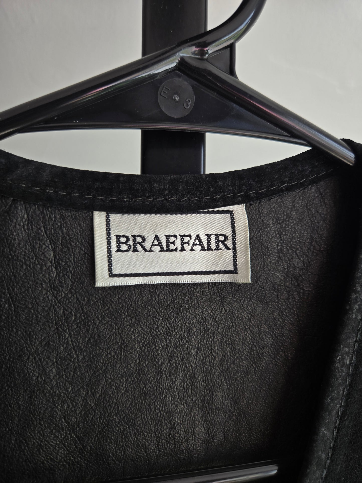 Vintage Braefair Leather Fringe and Wood Bead Shoulder Shawl - OS