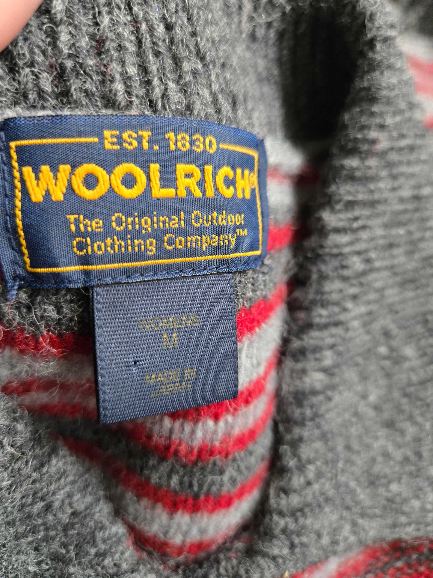 Woolrich Wool Horse Knit Cardigan Made in Japan - S/M