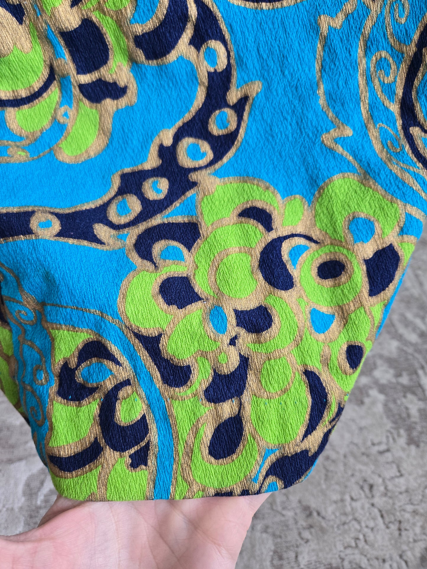 Kimo's Polynesian Shop made in Hawaii Barkcloth Dress - medium