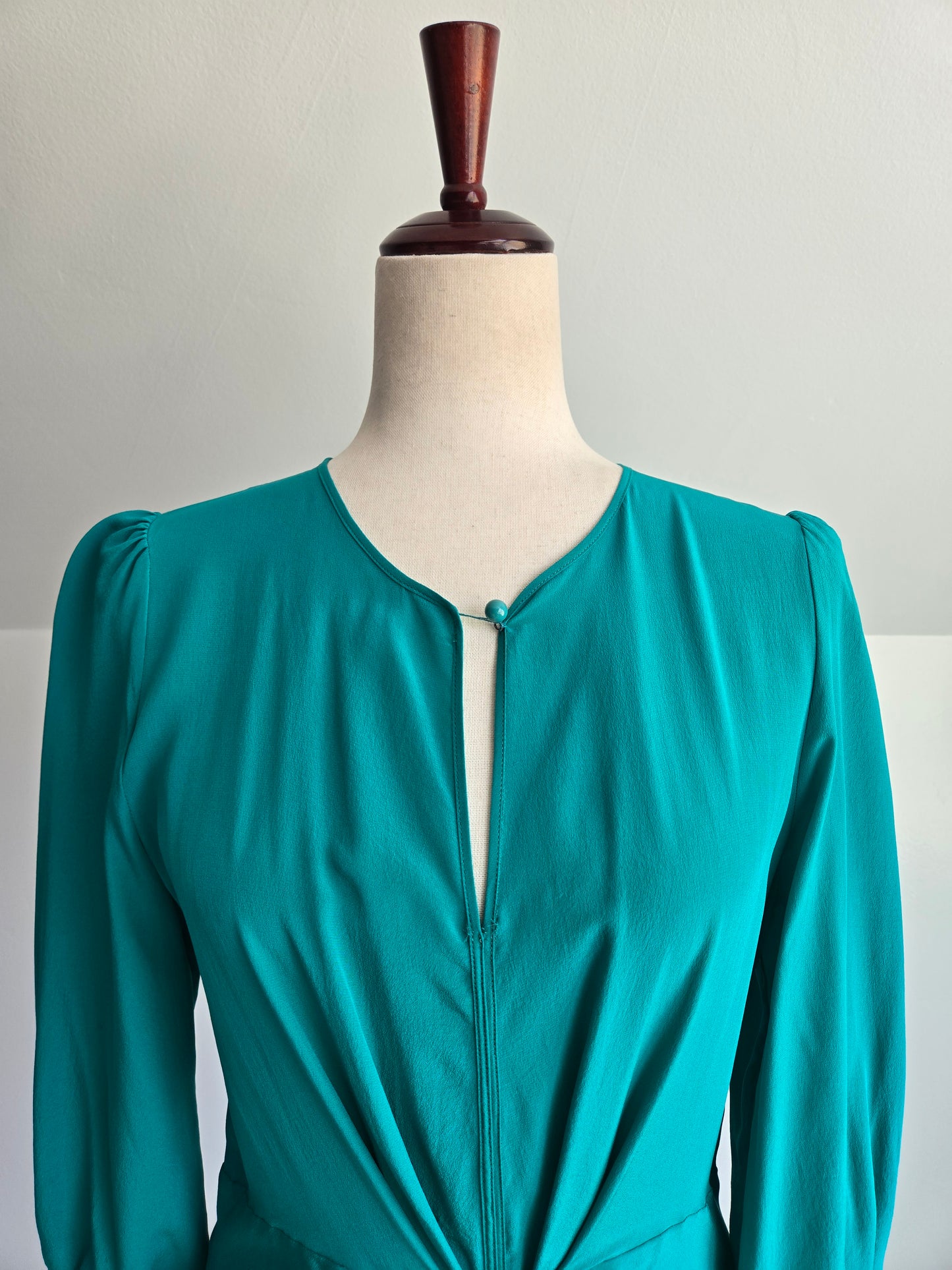 Max Mara Turquoise Silk Dress - Small