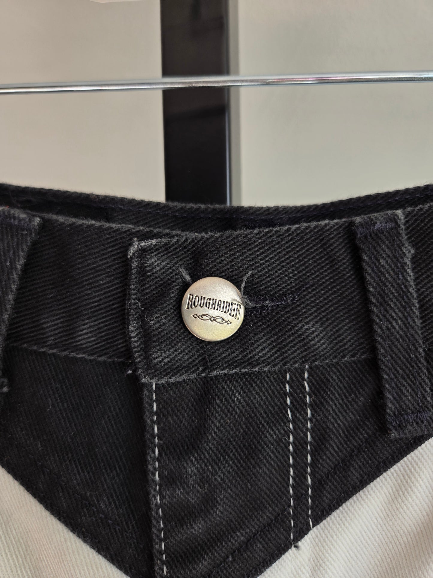 Roughrider by Circle T Vintage Black and White Jeans - W26-27"