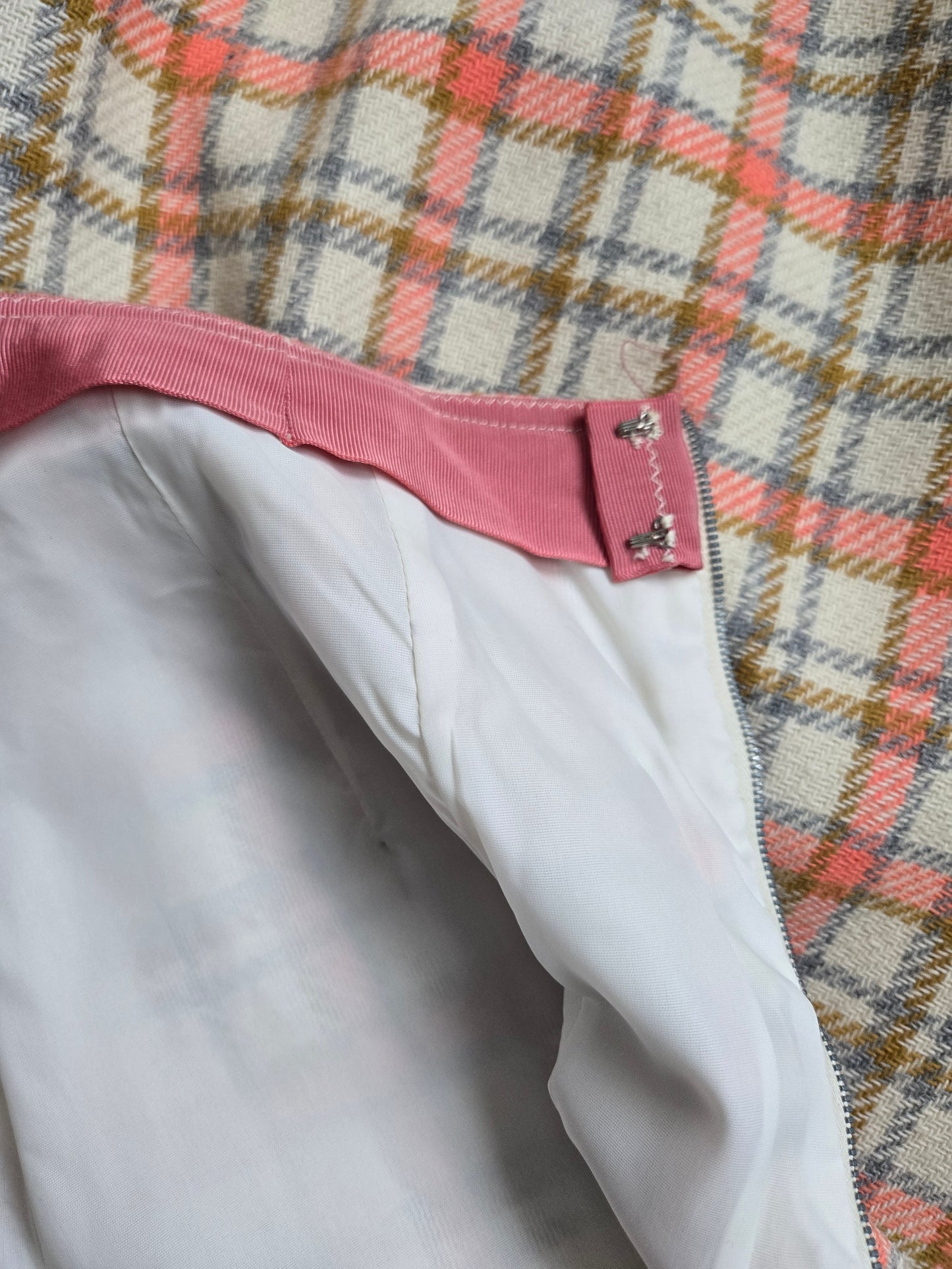 Vintage 70s Plaid Blazer and Skirt Two Piece Set - Medium/Large