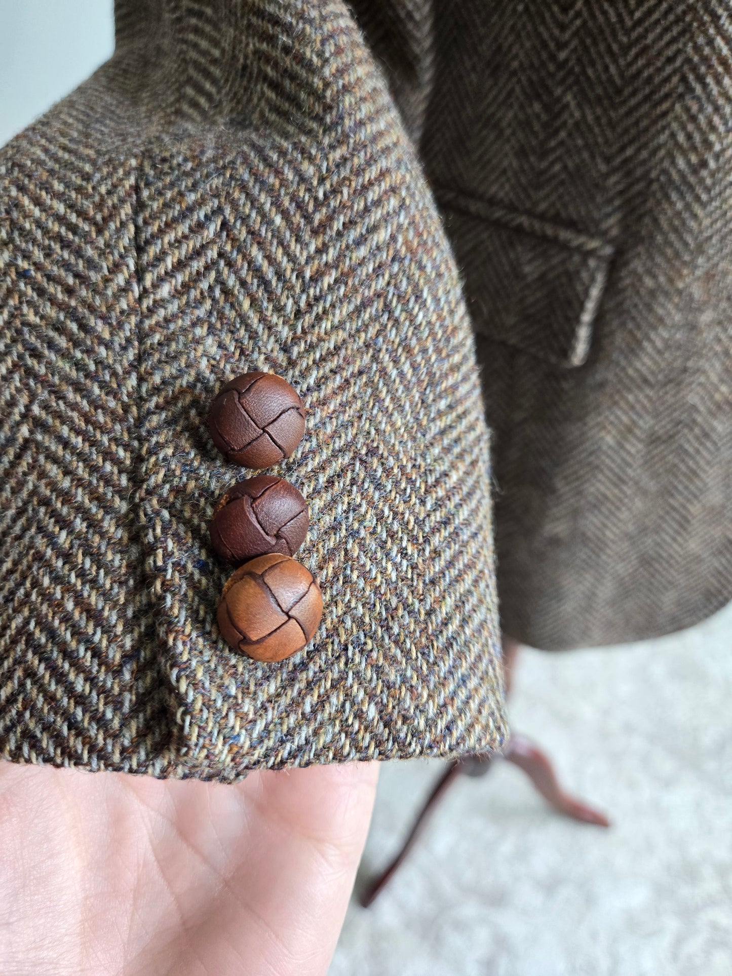 Farrah Vintage 70s Western Wool Tweed Blazer - Large
