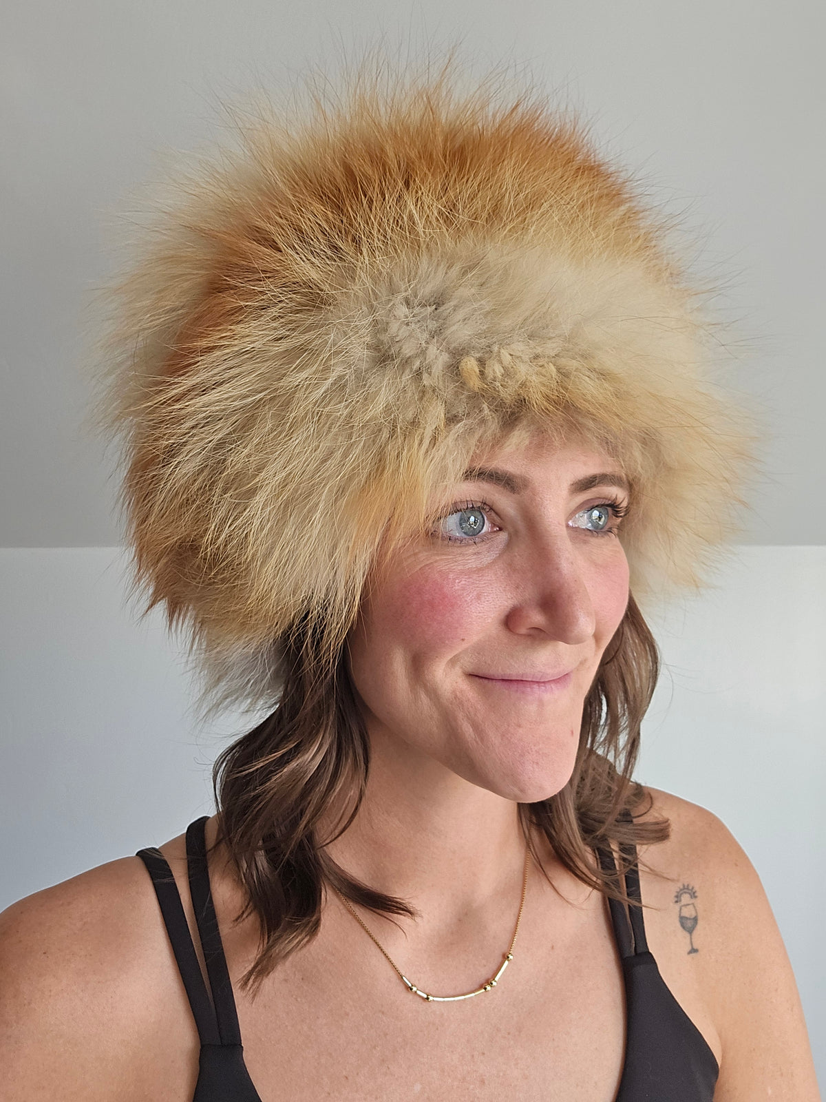 Vintage Genuine Red Fox Fur Hat