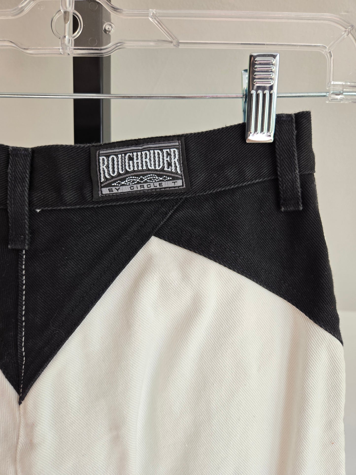 Roughrider by Circle T Vintage Black and White Jeans - W26-27"