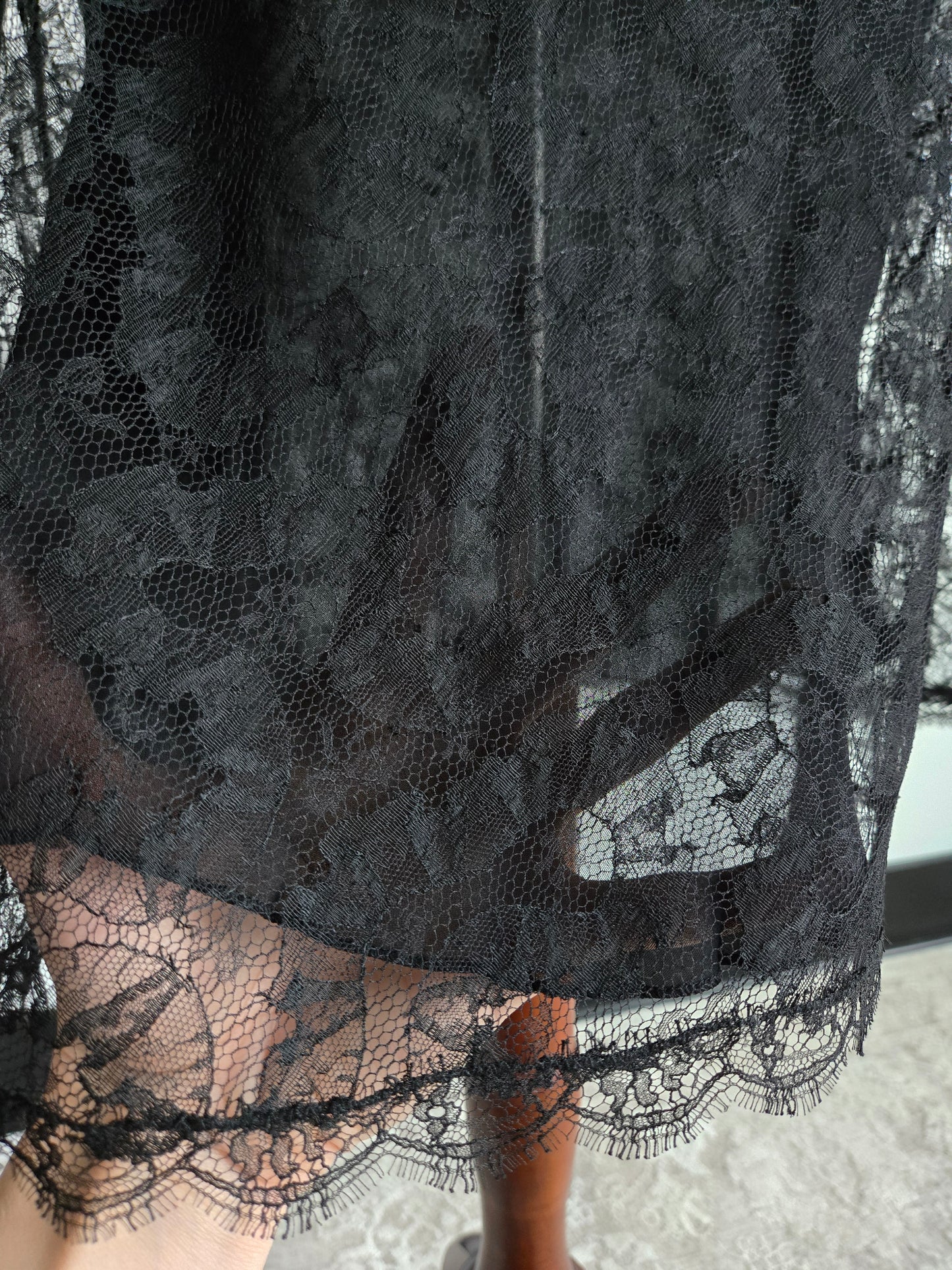 Blumarine Made in Italy Designer Lace and Velvet Skirt - Small