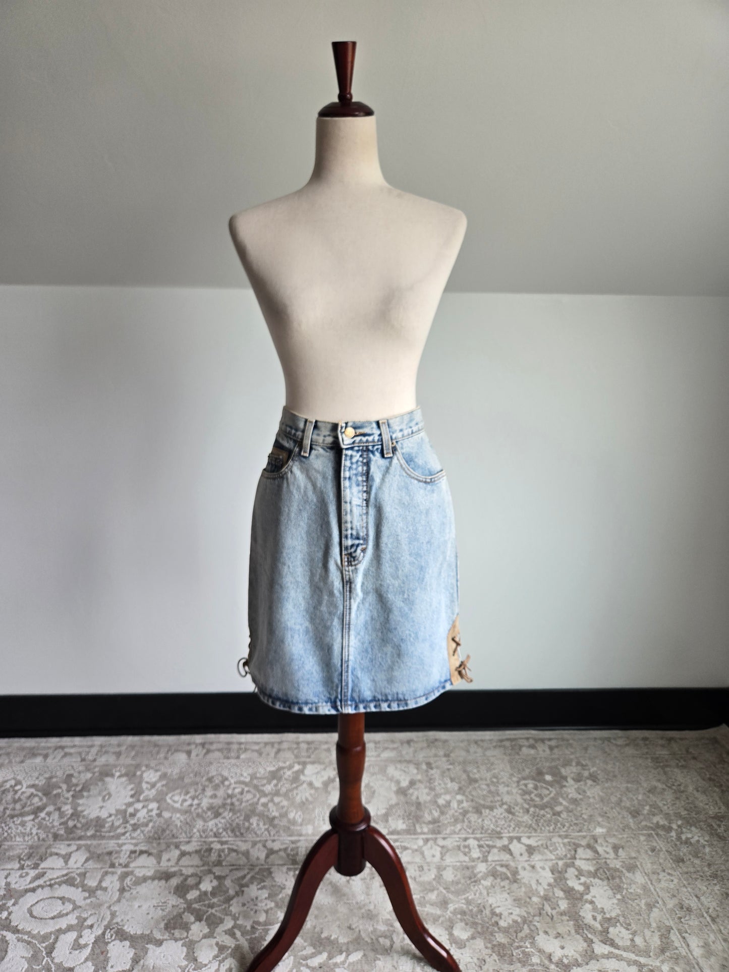 Vintage 90s CT Jeans Denim Two Piece Set Made in Brazil - Medium