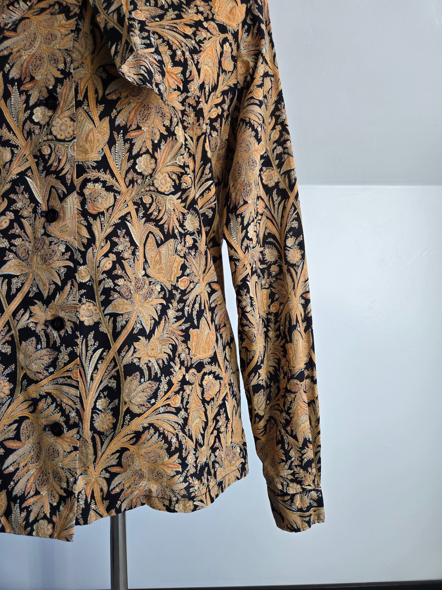 Vintage ERNST Strauss Cotton Tie Front Top - medium