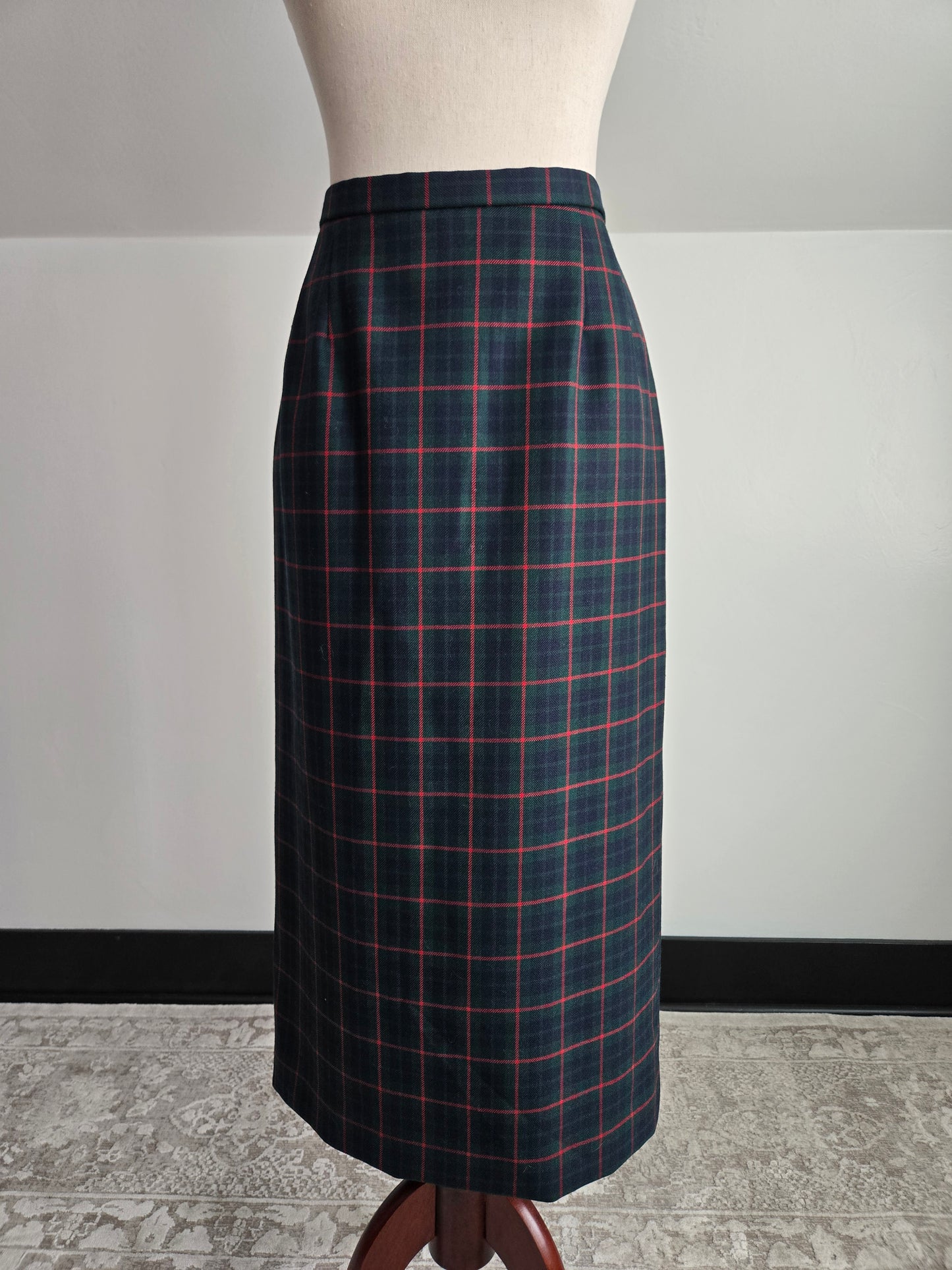 Pendleton Vintage Virgin Wool Classic Plaid Long Skirt - W29"