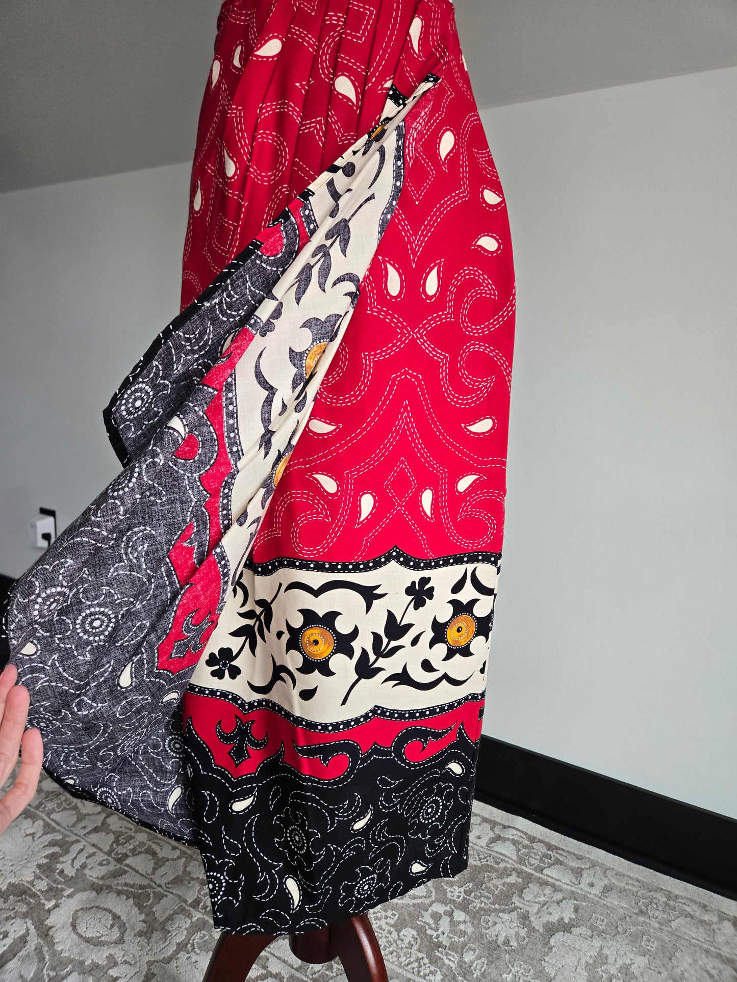 Circle T by Marilyn Lenox Western 100% Cotton Skirt - XS