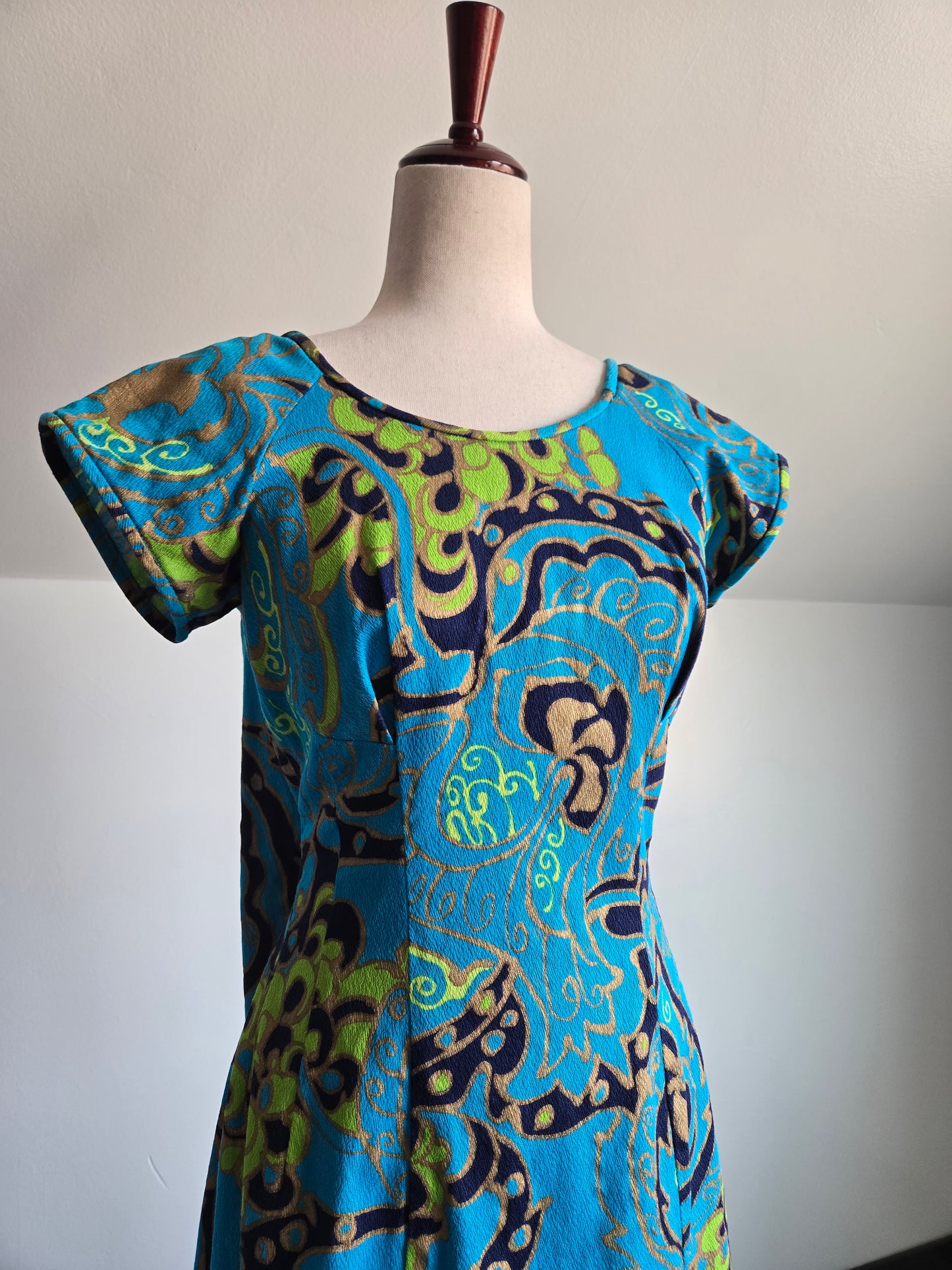 Kimo's Polynesian Shop made in Hawaii Barkcloth Dress - medium