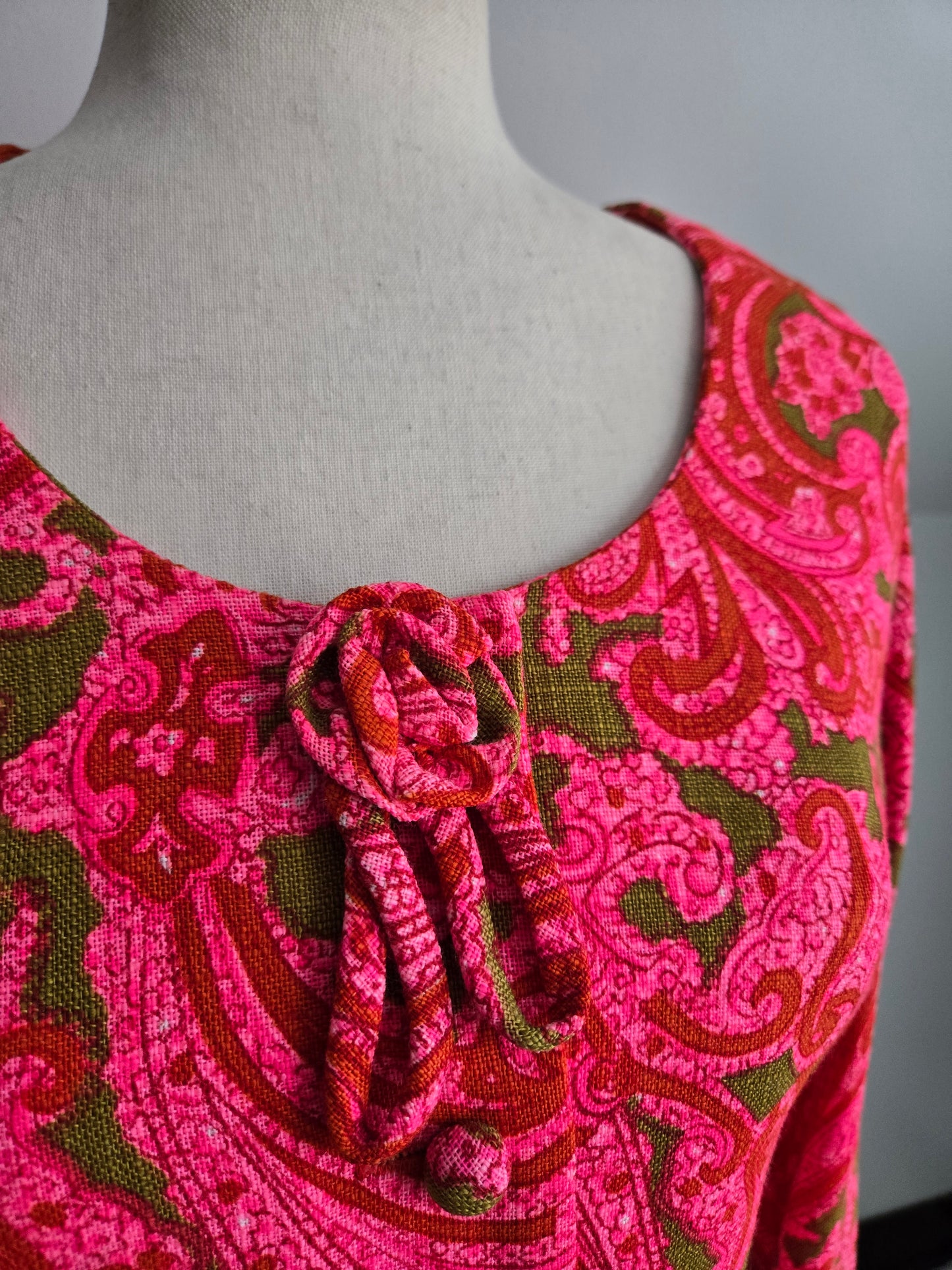 Mara by Romay Vintage 60s Barkcloth Overcoat - Small/Medium