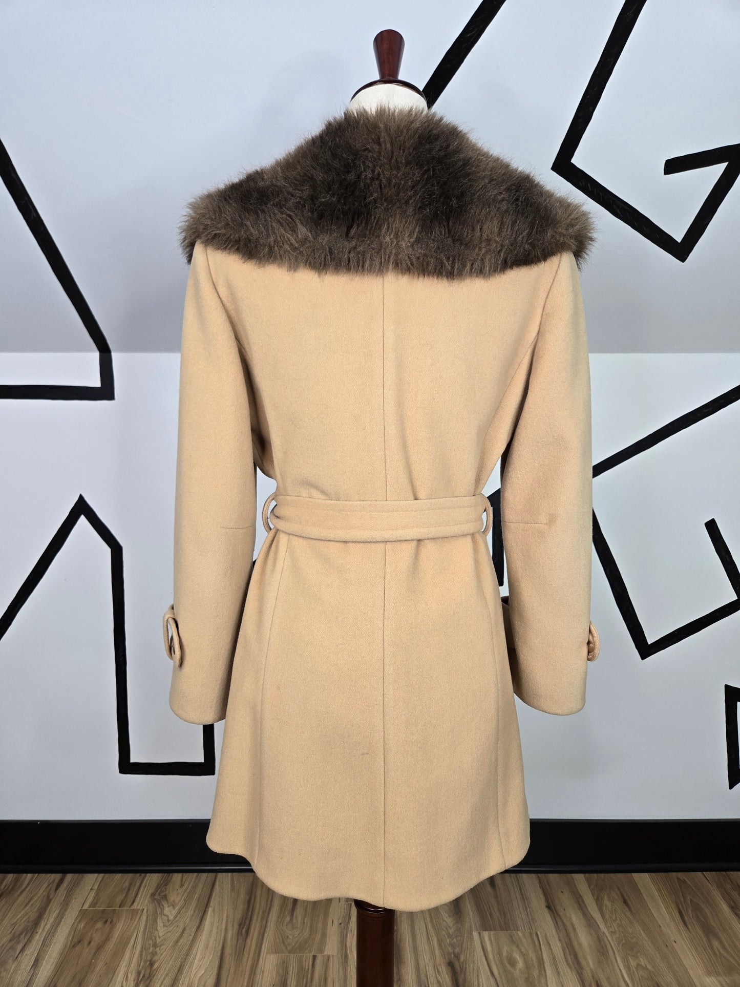 Mary Lane Vintage 60s Wool and Faux Fur Coat - small