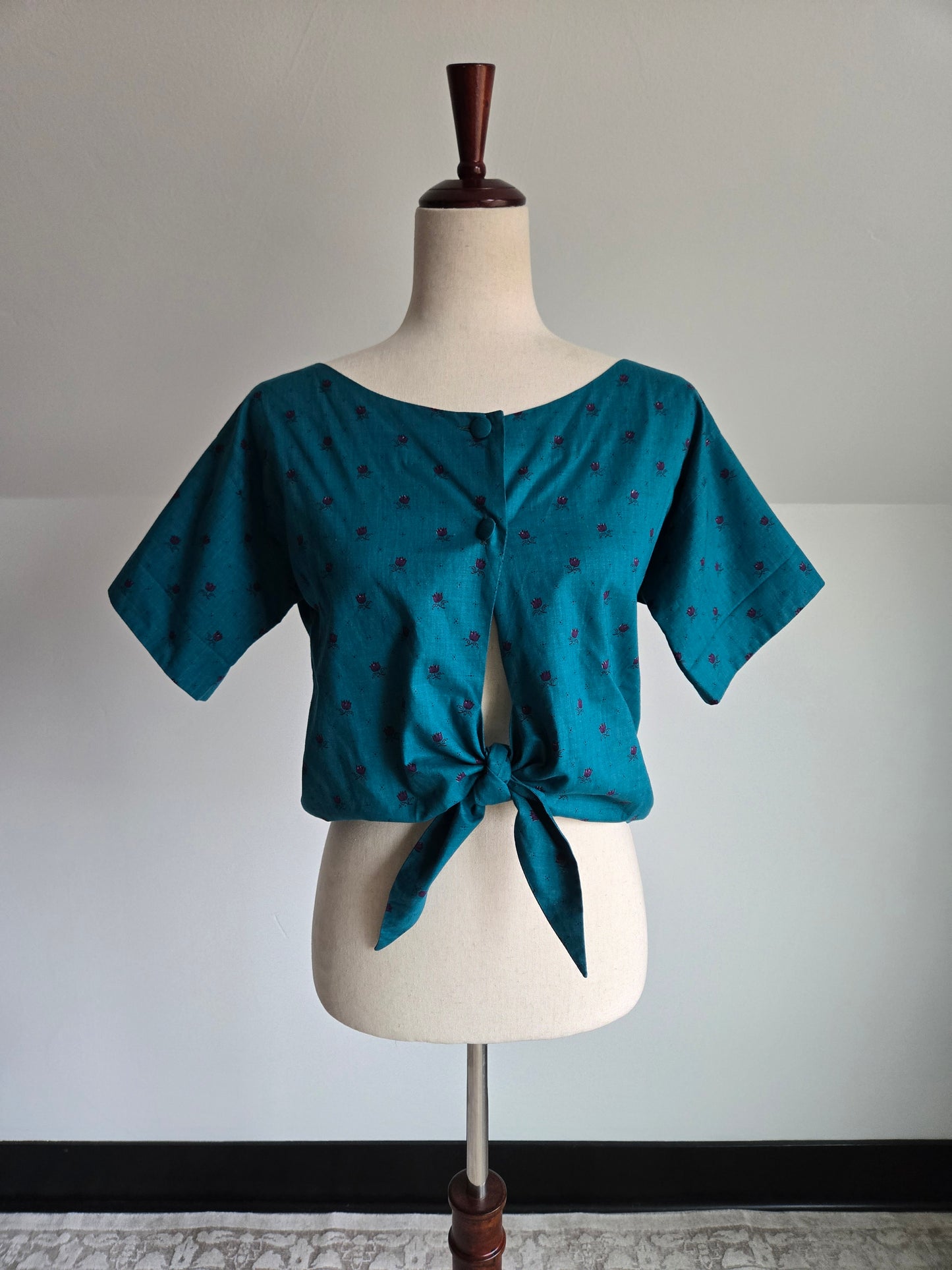 Charles Demery Made in France Cotton Crop Top - small