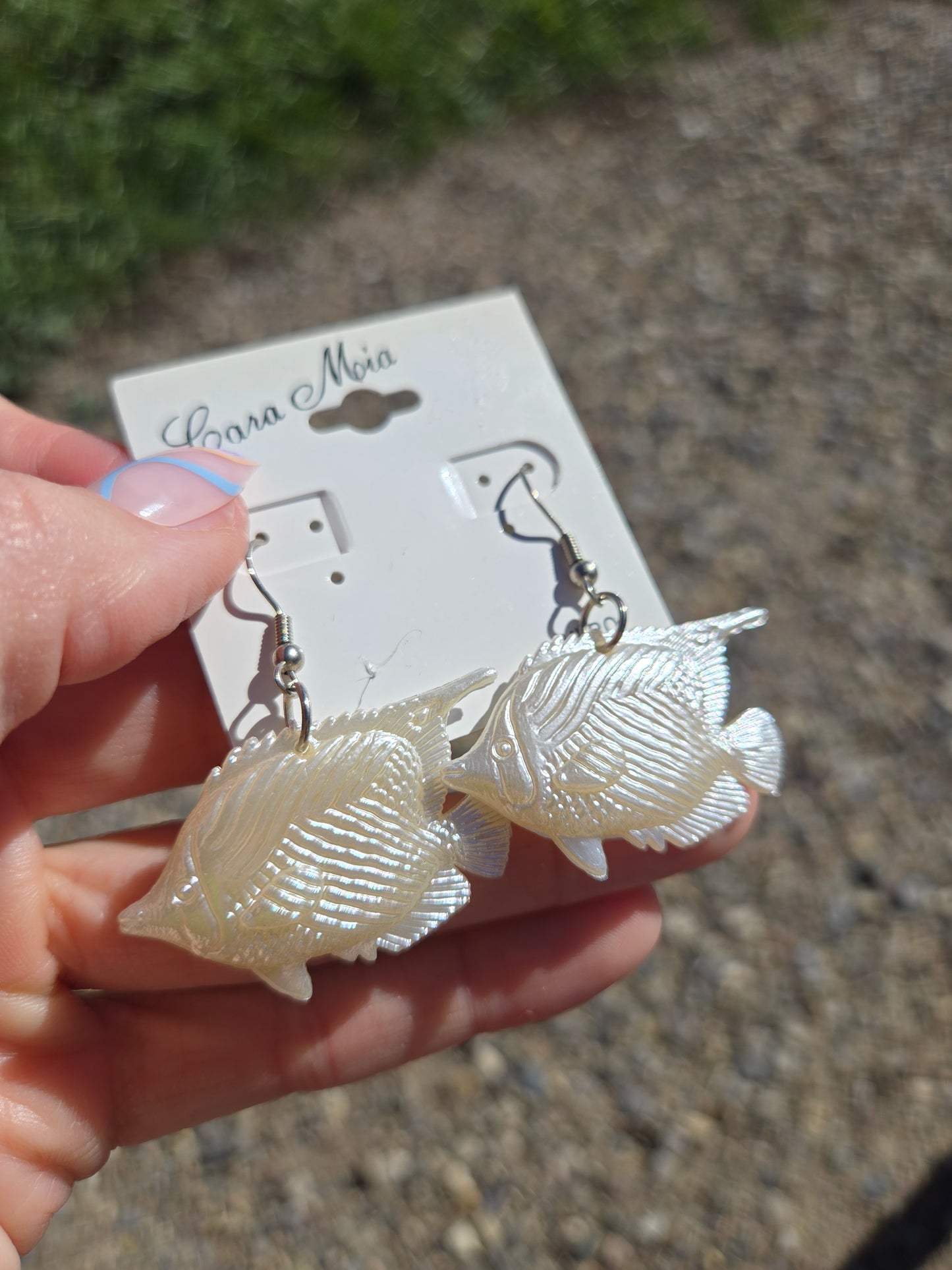 Deadstock Cara Mia Iridescent Small Tropical Fish Earrings