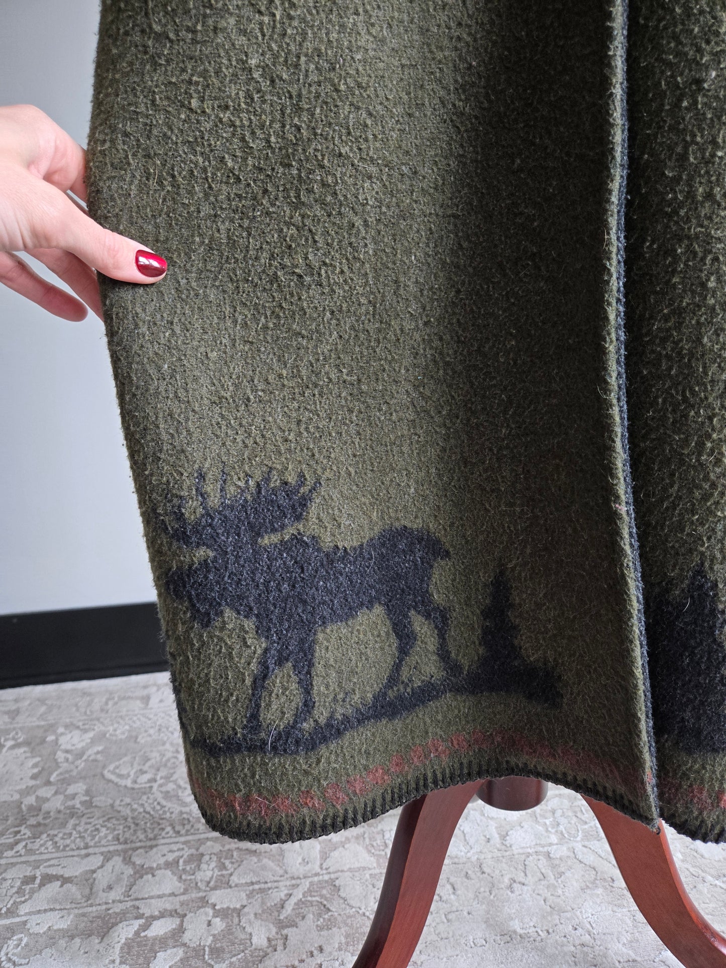 Vintage Wooded River Moose Jacket Made in Idaho - Large
