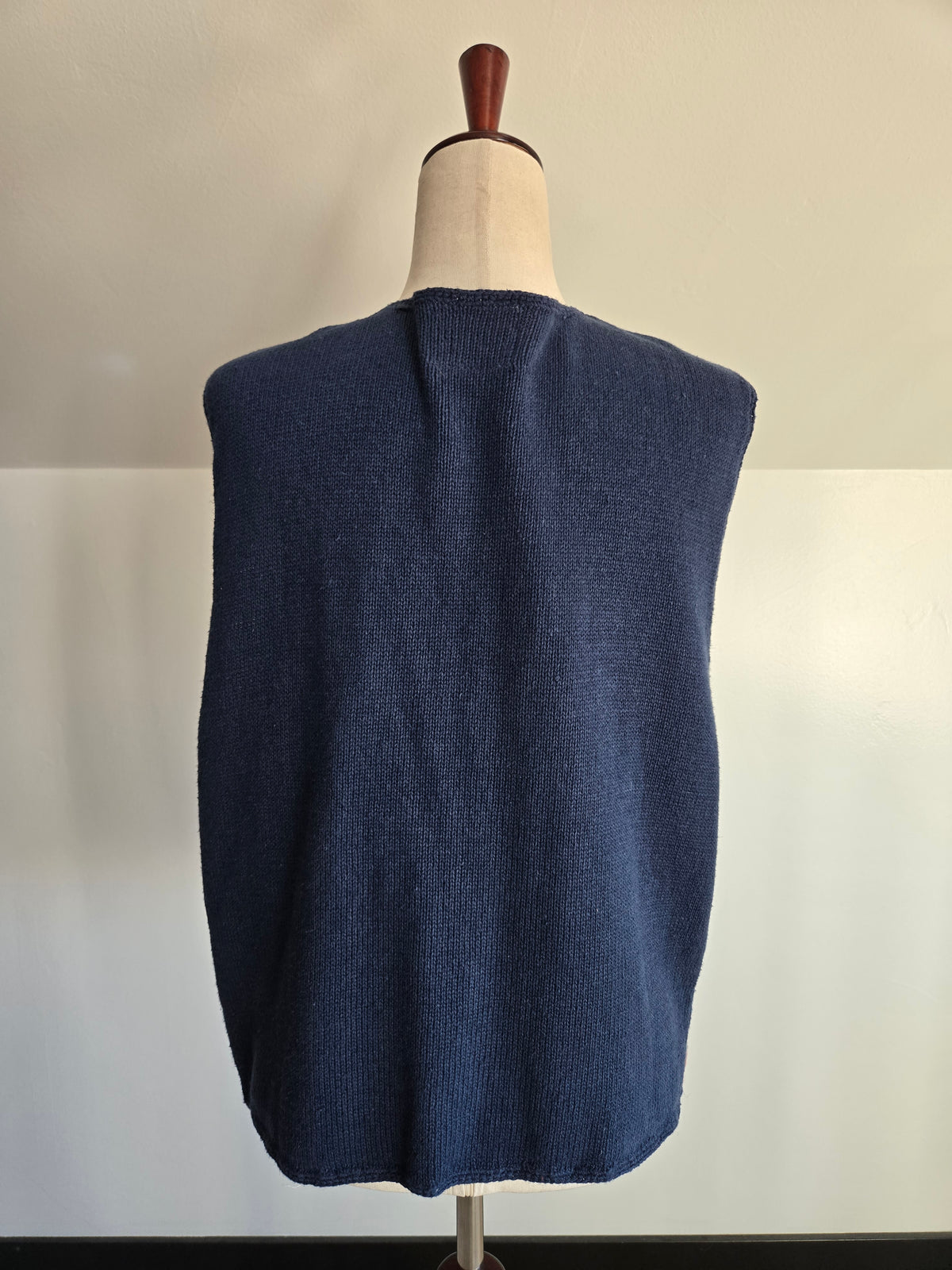 Vintage 90s Linen/Cotton Western Knit Vest - L/XL