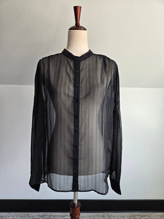 All Saints NWT Sheer Black Top - Medium
