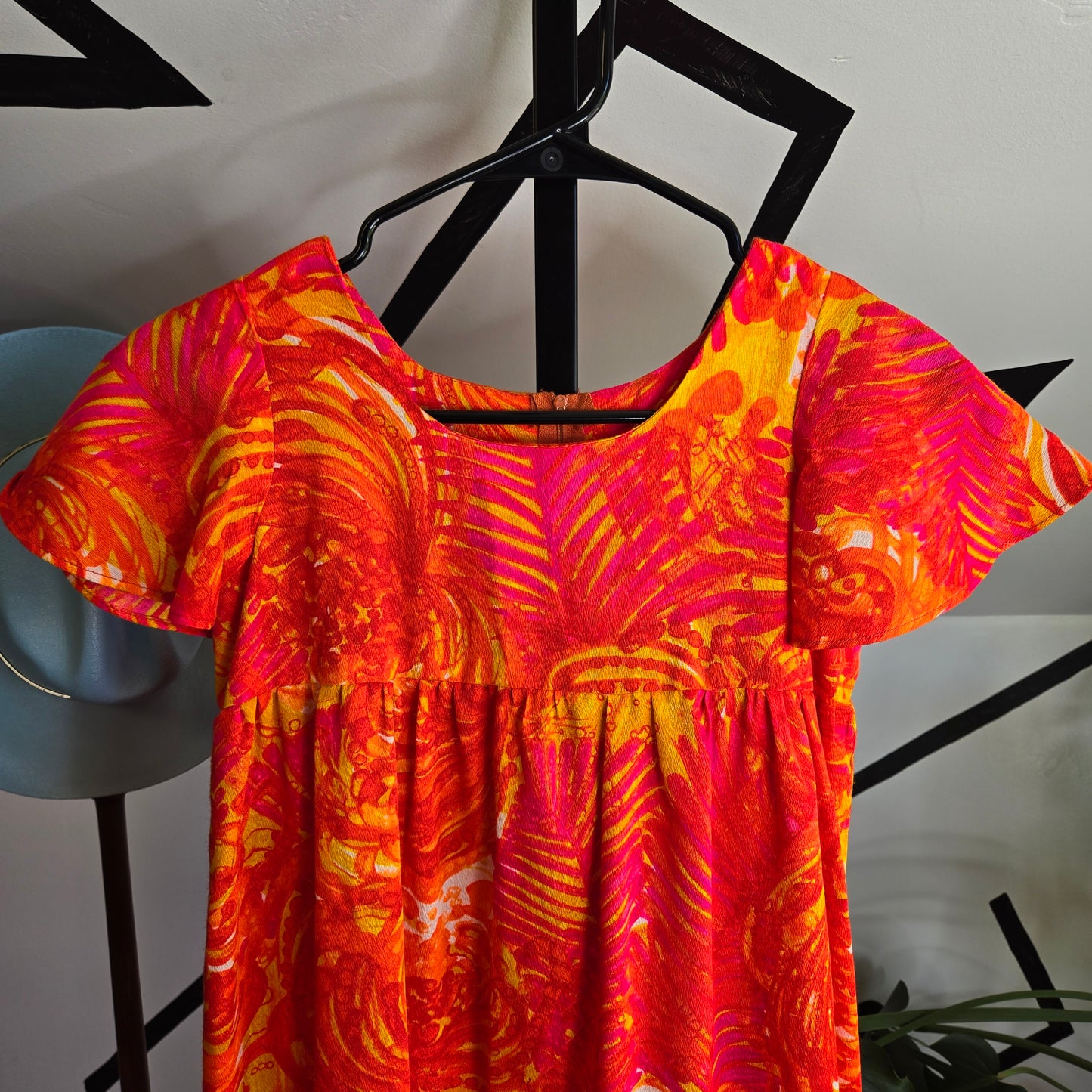 Girl's 70s Made in Hawaii Neon Dayglo Dress - Y12