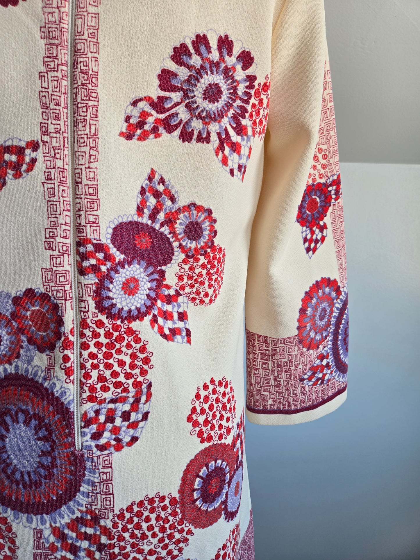 Town & Country Fashions Vintage 60s Novelty Print Shift Mini Dress - S/M