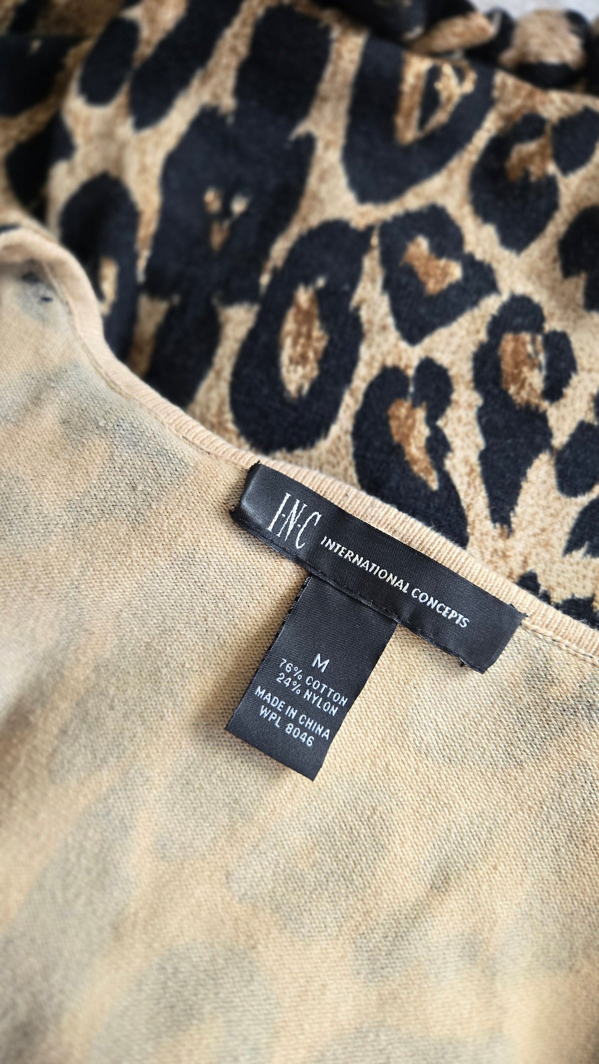 INC Y2K Leopard Ruffled Cardigan - S/M