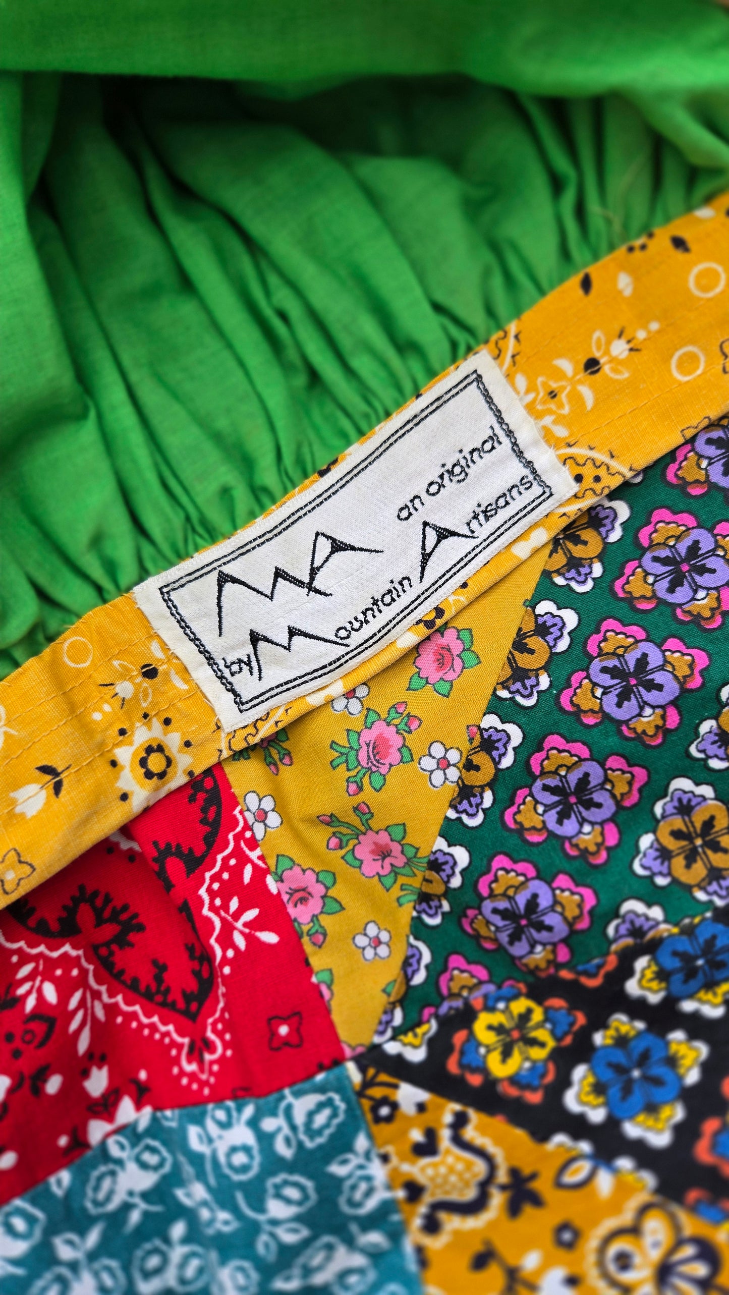 Vintage 70s True Patchwork Skirt - W26"