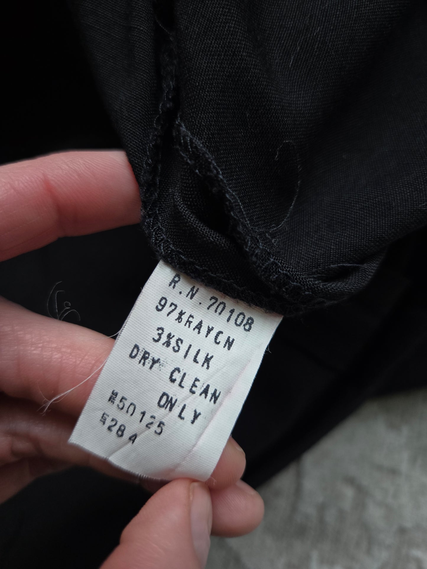 Vintage 80s Llyod Williams Black Rayon/Silk Dress - S/M