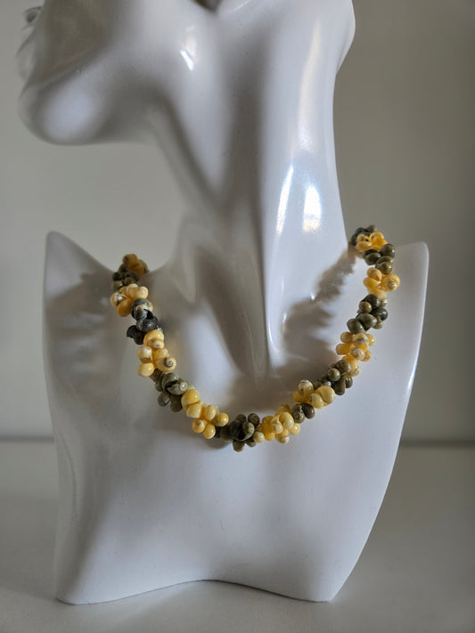Vintage Seashell Cluster Necklace