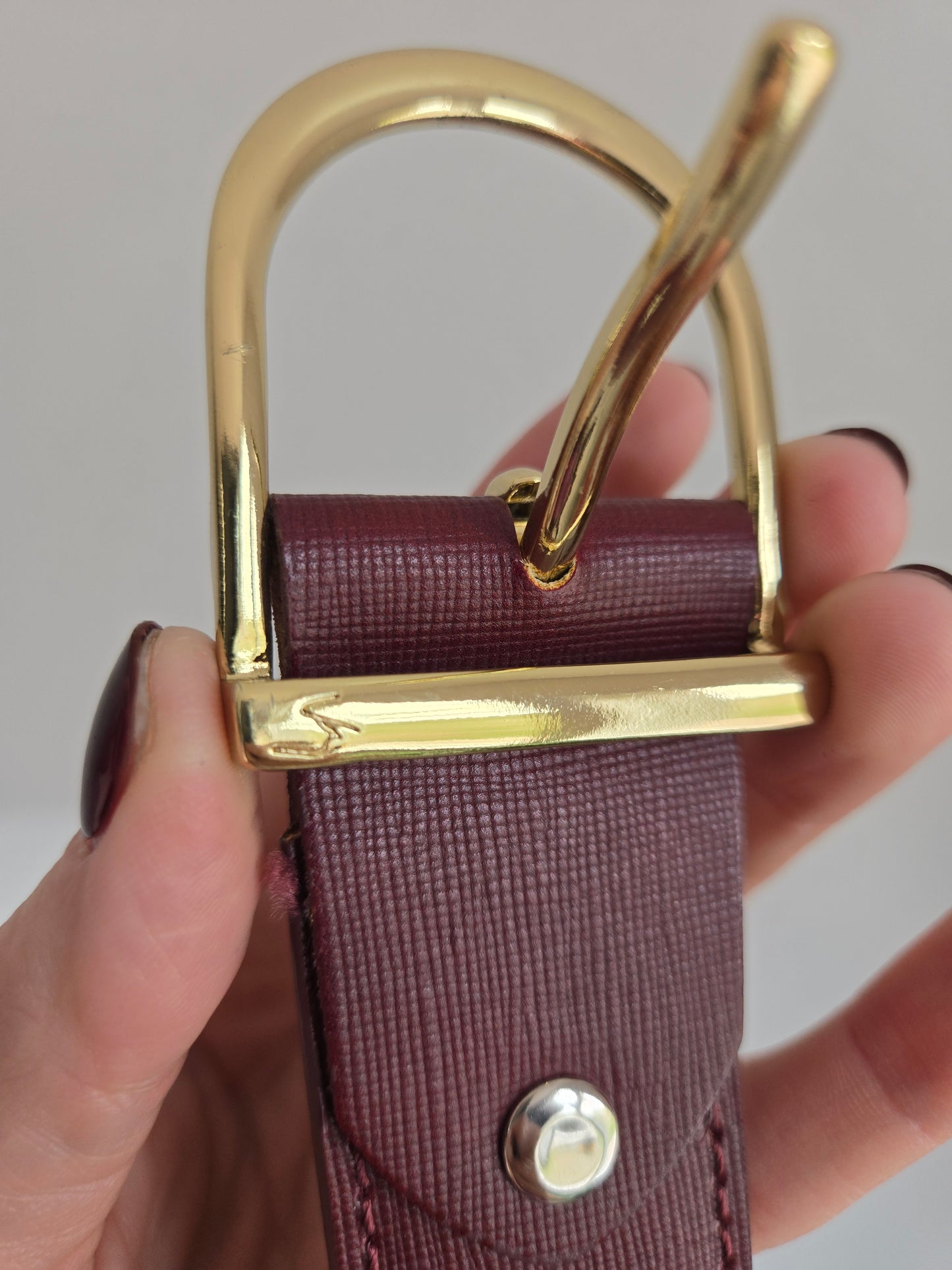 Velez Artisan Burgundy Leather Belt - W34-41"