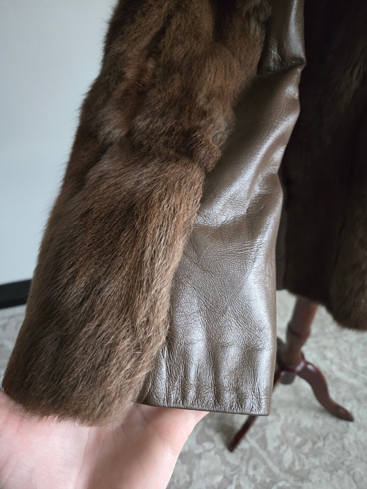 Vintage 50s Genuine Sable Fur Custom Made Coat - M/L