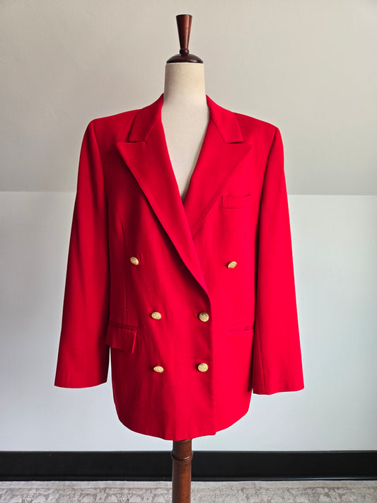 Brooks Brothers Red Wool Double Breasted Blazer - Size 14