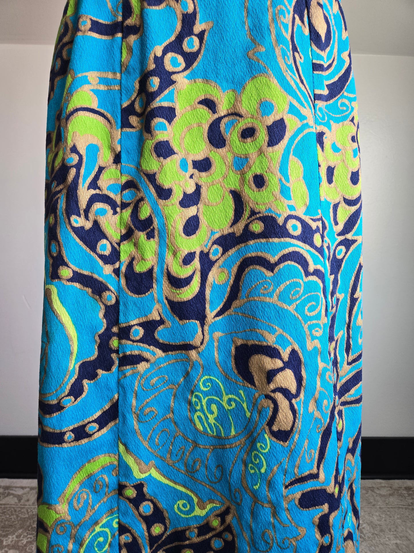 Kimo's Polynesian Shop made in Hawaii Barkcloth Dress - medium