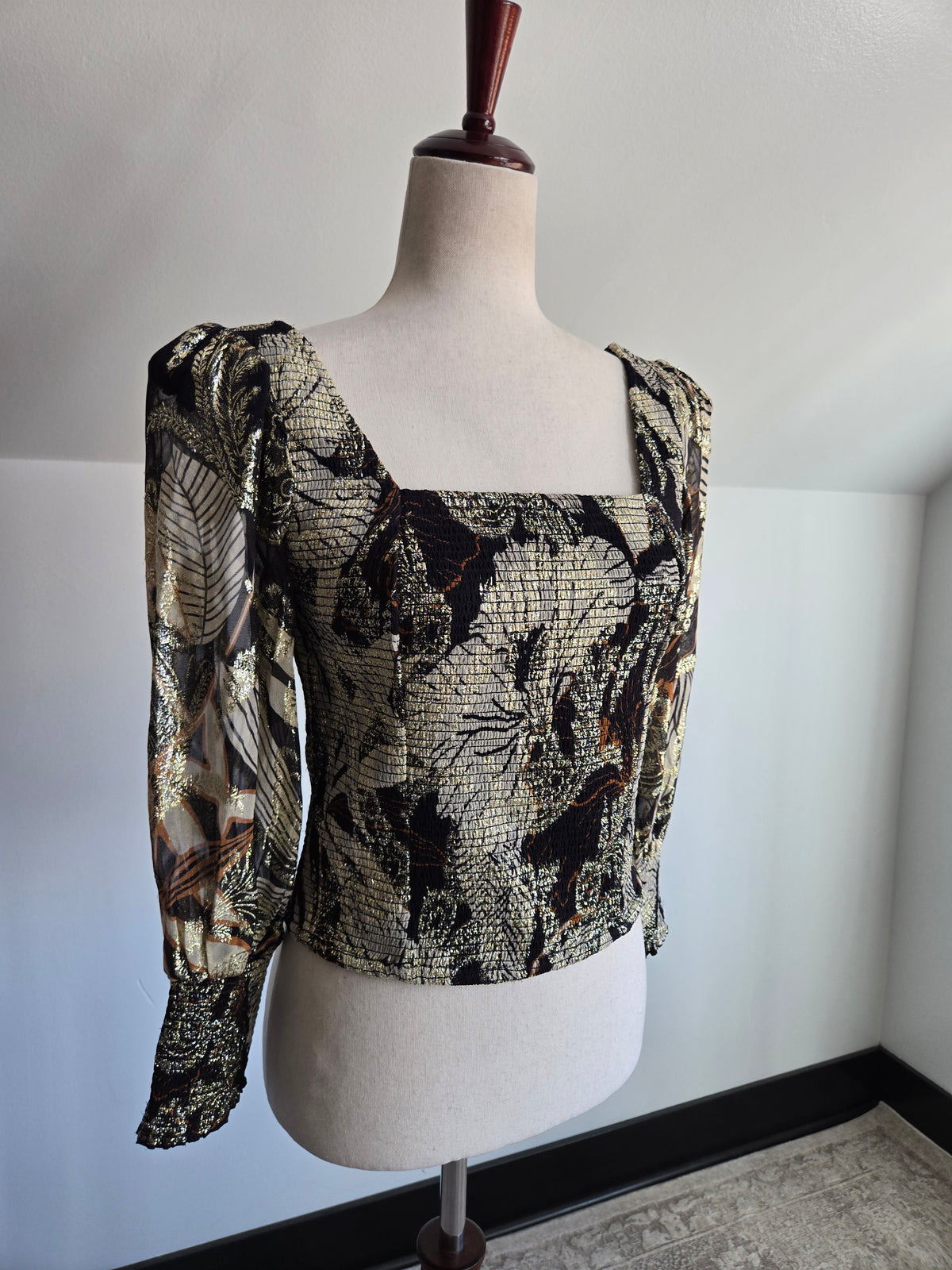 Ranna Gill Designer Metallic Whimsy Top - S/M/L