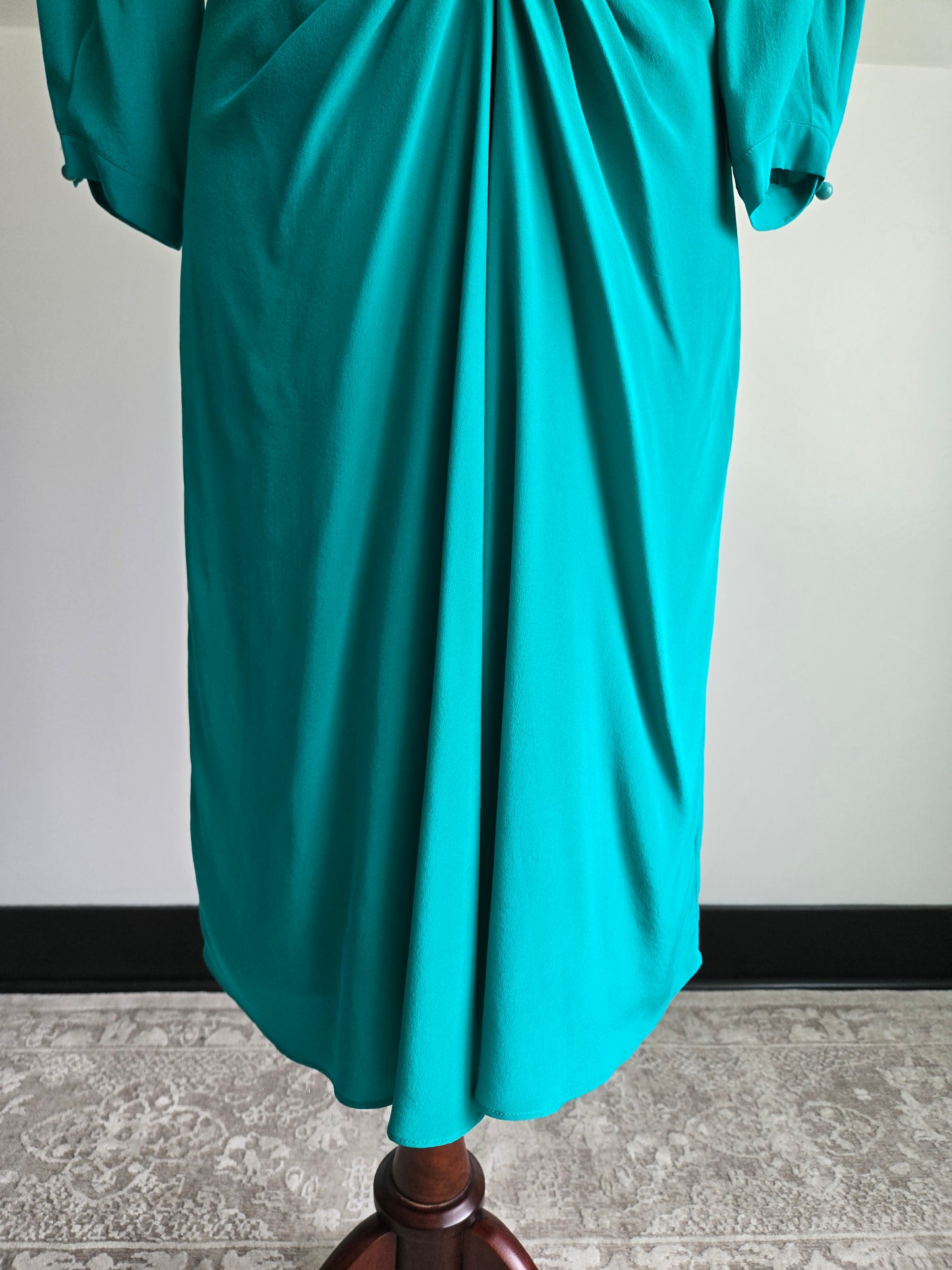 Max Mara Turquoise Silk Dress - Small