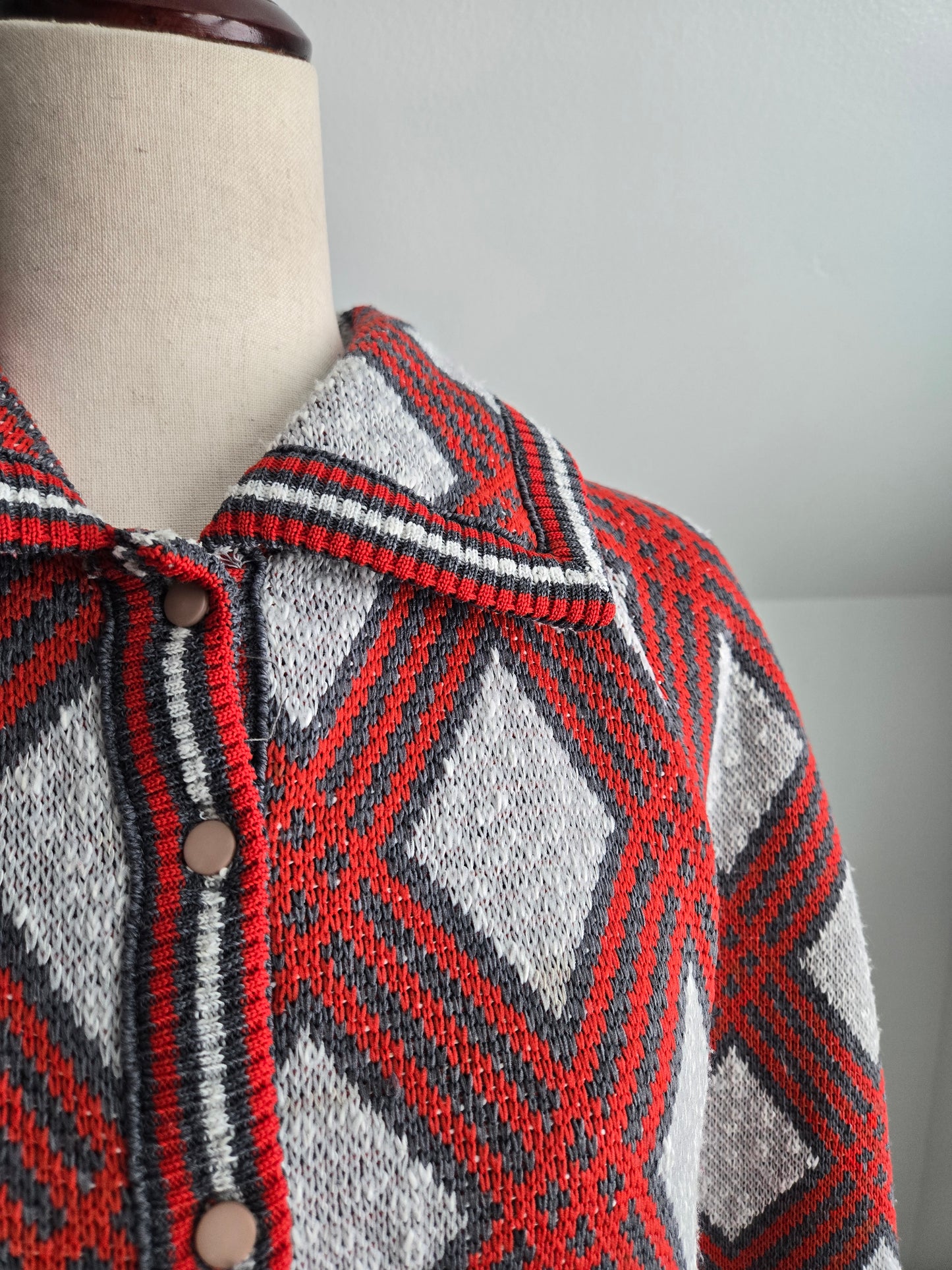 Vintage 70s Acrylic Plaid Poncho - OS