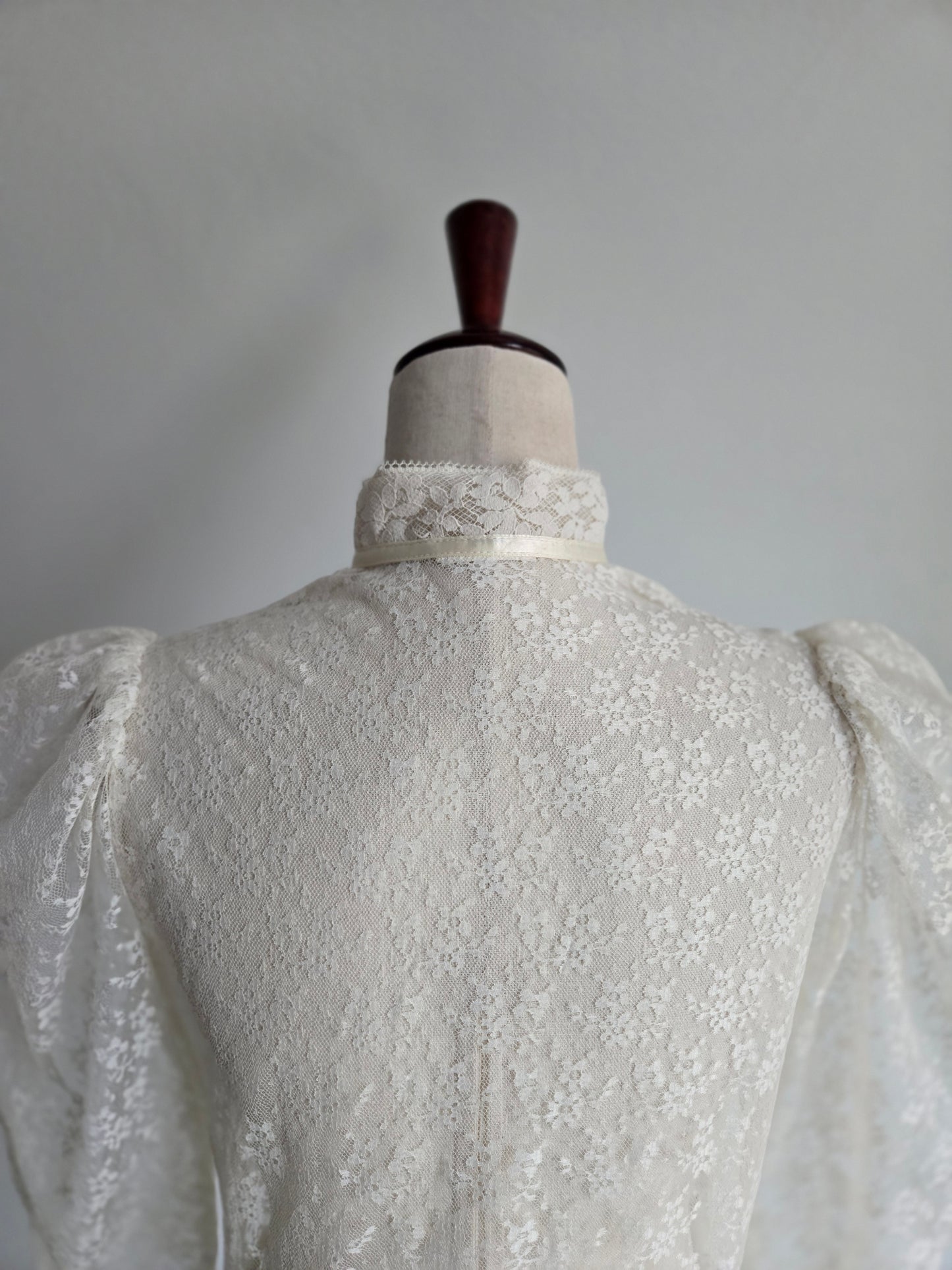 Gunne Sax Vintage Fully Shear Lace Dress - Medium