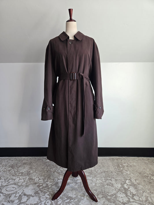 Vintage Chaps Ralph Lauren Brown Trench Coat with Belt and Wool Liner - 2XL