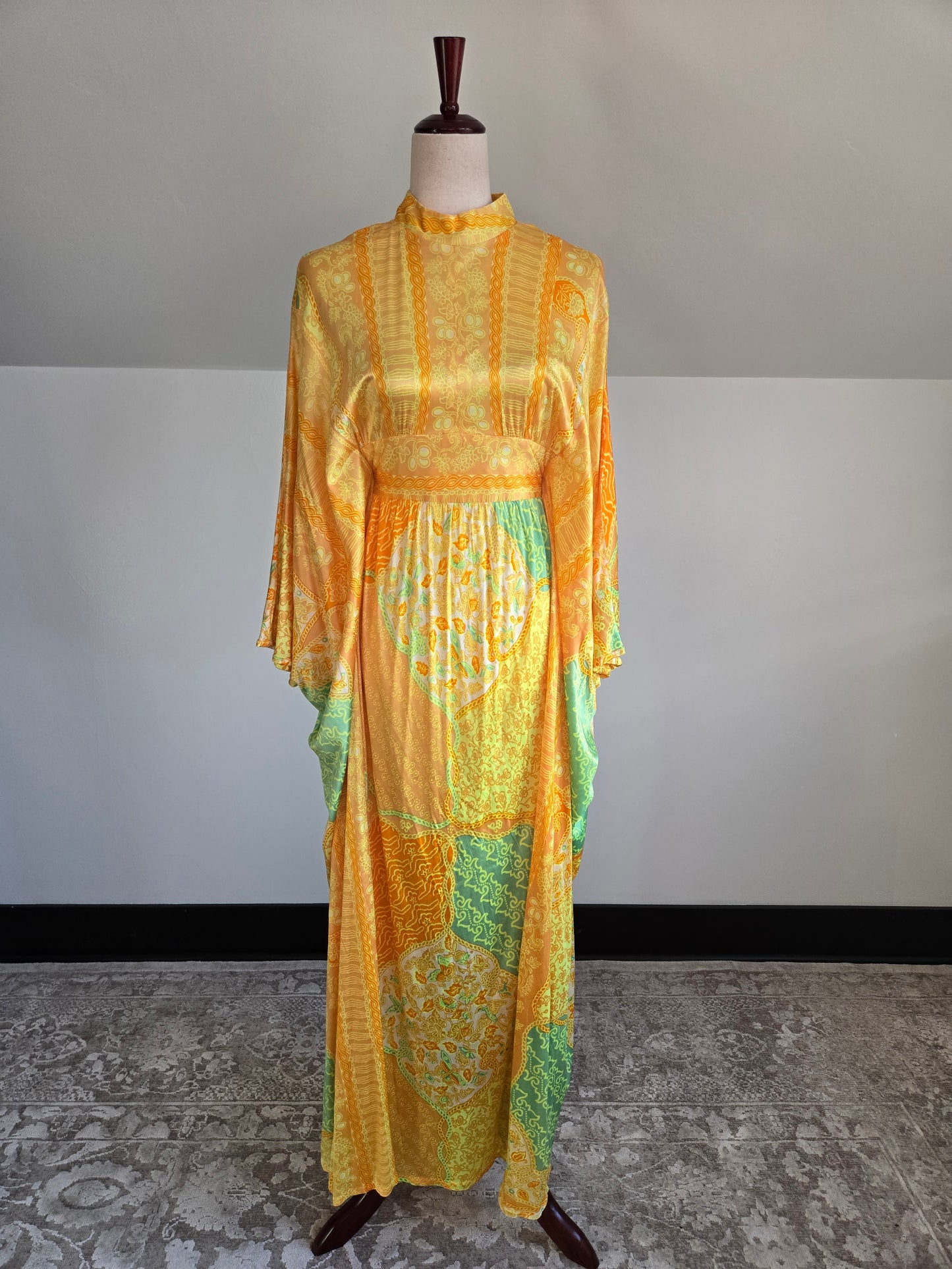 Windsor Vintage 60s Nylon Slinky Caftan Dress - up to large