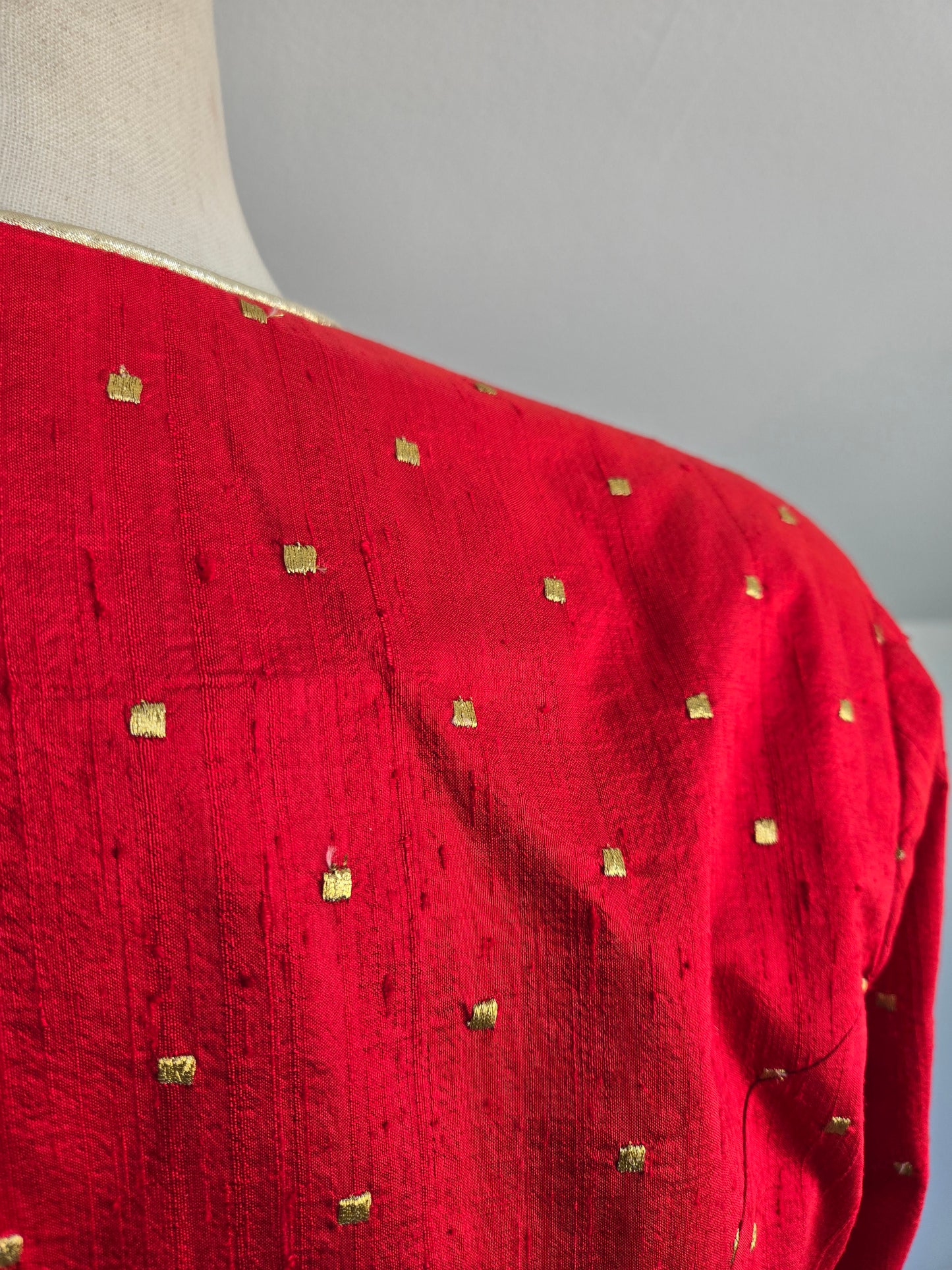 Vintage 80s Hobby Horse Red Silk Western Blazer - M/L