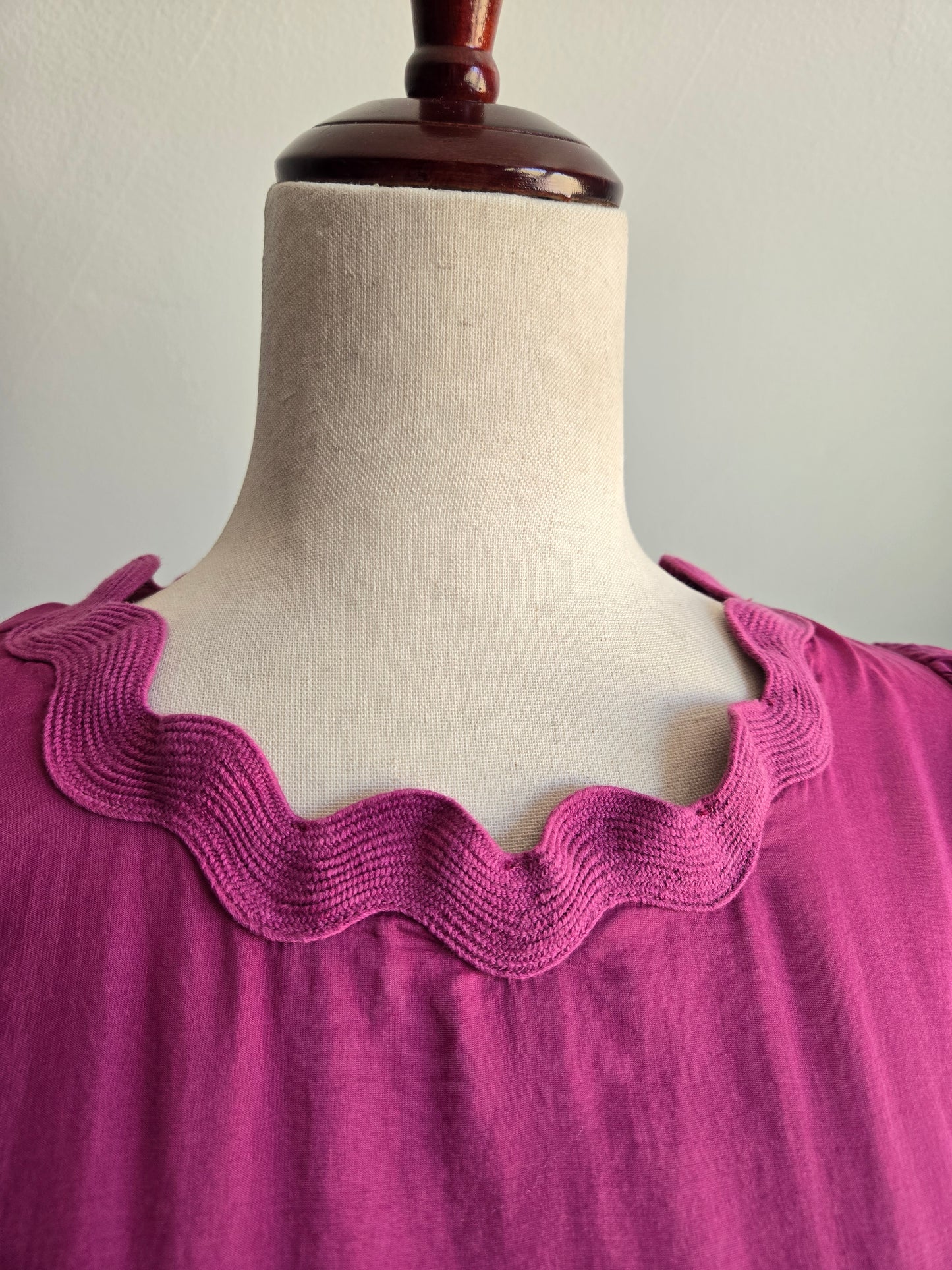 Mare Mare Fuchsia Cotton/Silk Top - Small