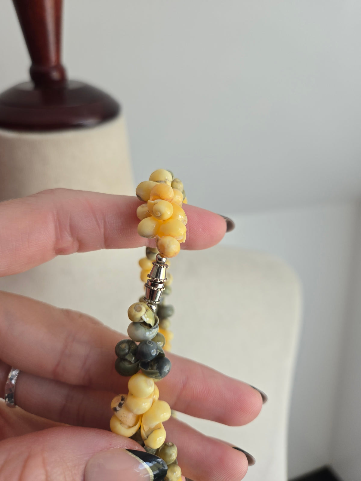 Vintage Seashell Cluster Necklace