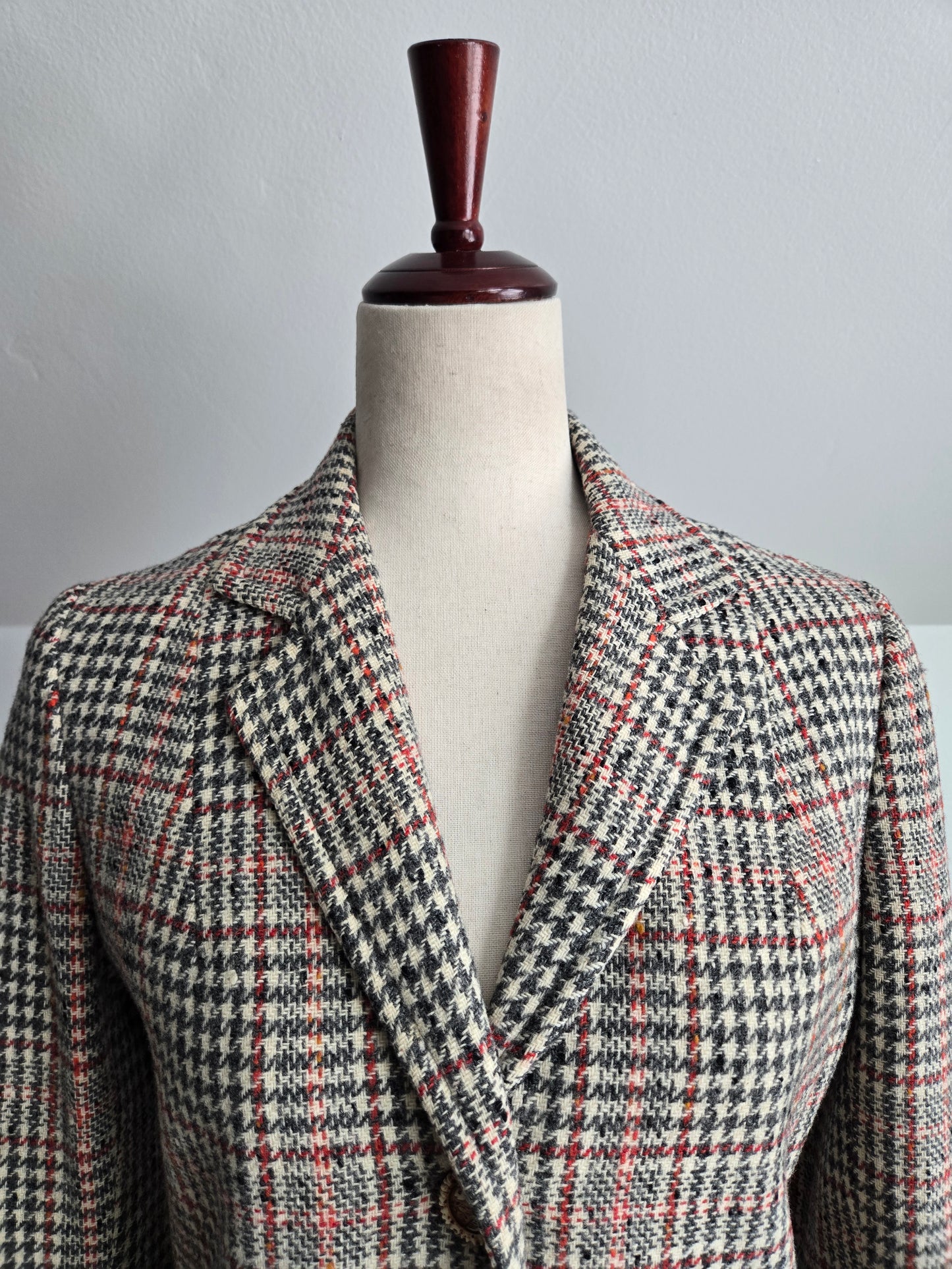 Vintage 60s Seatona Suits by Seaton Hall Plaid Wool Jacket - Small