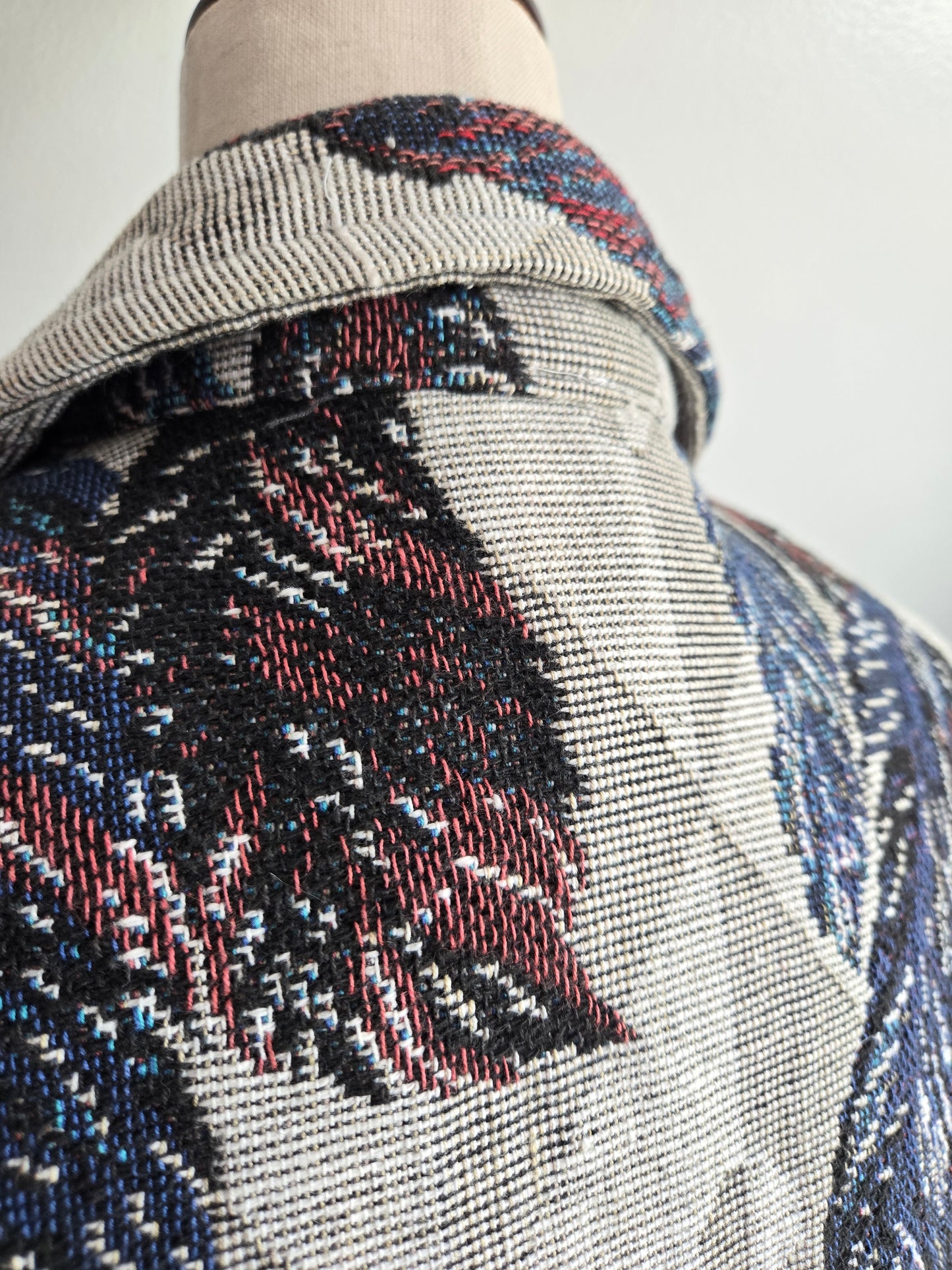 Vintage Cotton Feather Tapestry Western Jacket - XL