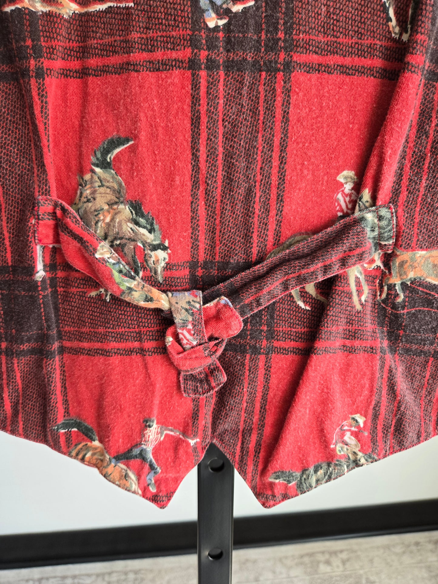 Atlast Vintage Cotton Cowboy Print Vest - Small