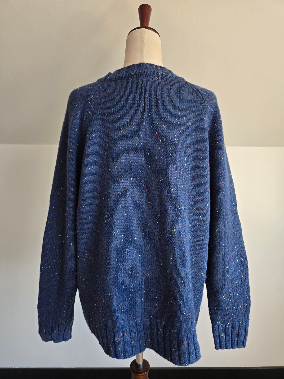 Northwest Blue 90s Ramie/Wool Blend Confetti Sweater - XL